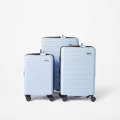 WAVE Textured Hardcase Trolley Bag with Retractable Handle and Wheels-Luggage-image-5