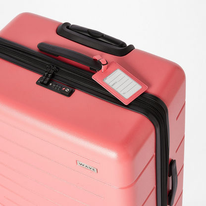 WAVE Textured Hardcase Trolley Bag with Retractable Handle and Wheels-Luggage-image-3