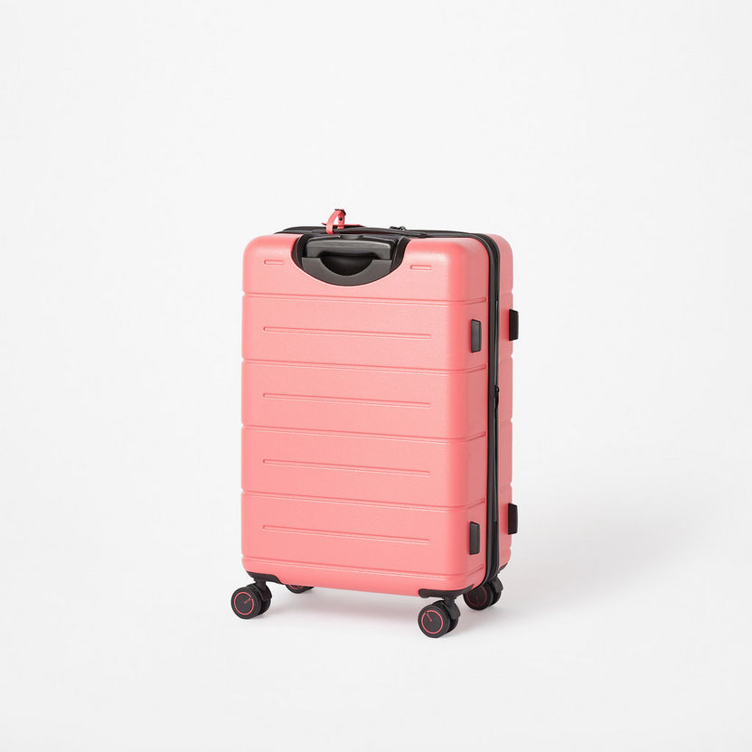 WAVE Textured Hardcase Luggage Trolley Bag with Retractable Handle and Wheels-Luggage-image-2