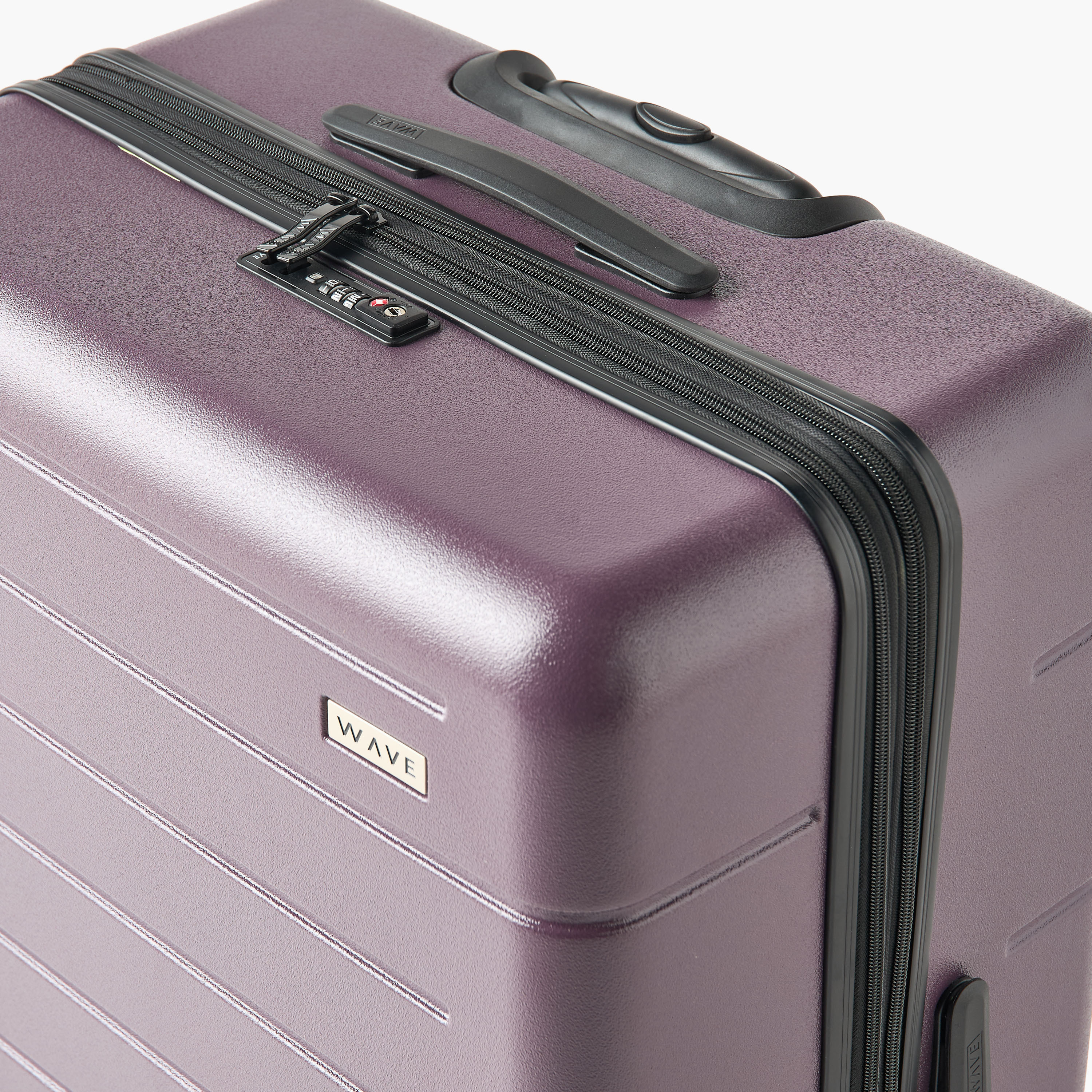 WAVE Textured Hardcase Luggage Trolley Bag with Retractable Handle-travel-luggagesandbags-luggage-image-4
