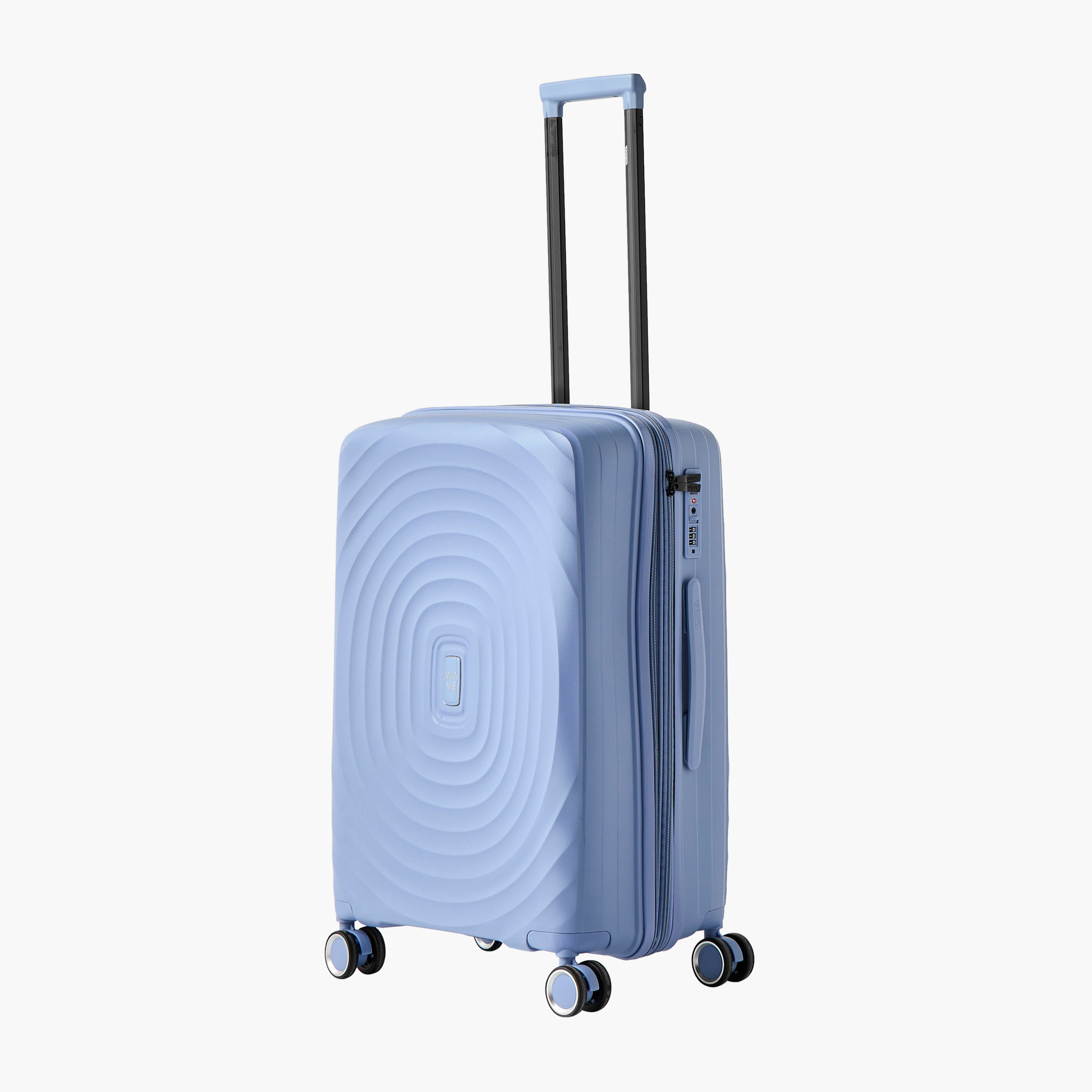WAVE Textured Hardcase Trolley Bag with Retractable Handle - 24 Inches Check-in Bag-travel-luggagesandbags-luggage-image-2