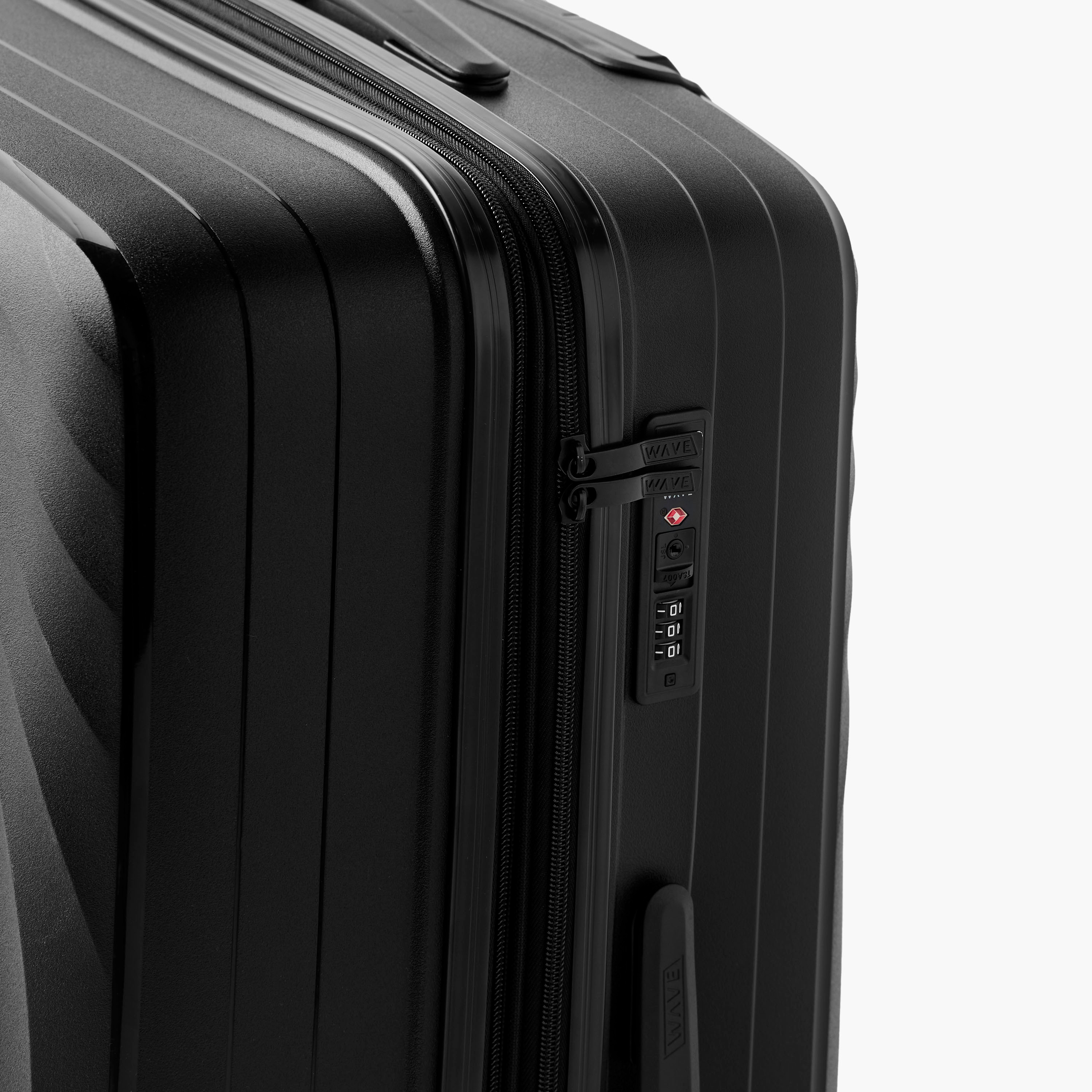 WAVE Textured Hardcase Trolley Bag with Retractable Handle - 20 Inches Check-in Bag-travel-luggagesandbags-luggage-image-5