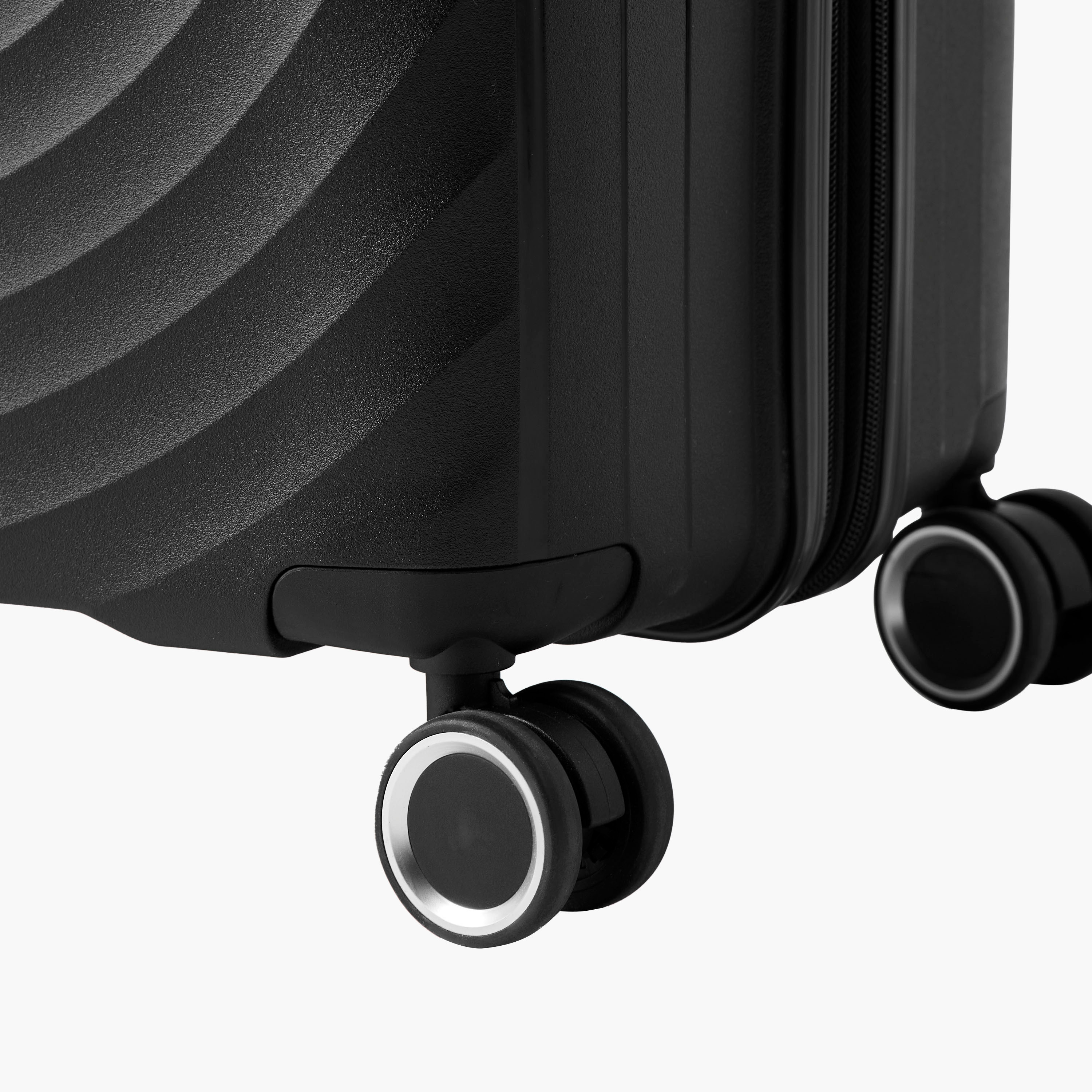 WAVE Textured Hardcase Trolley Bag with Retractable Handle - 20 Inches Check-in Bag-travel-luggagesandbags-luggage-image-7