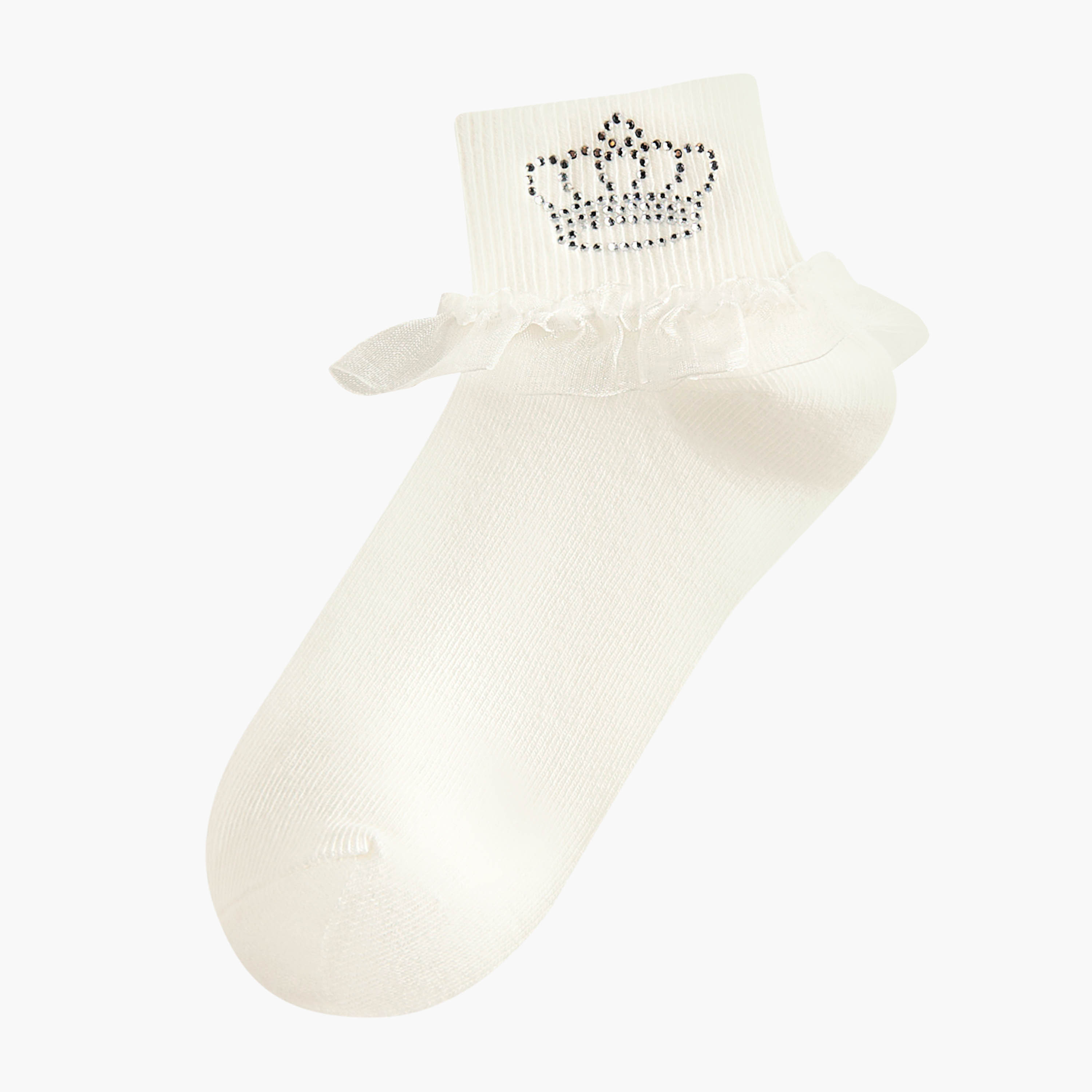 Pack of 3 Celeste Girls Socks with Frill Detail-girls-accessories-socks-image-2