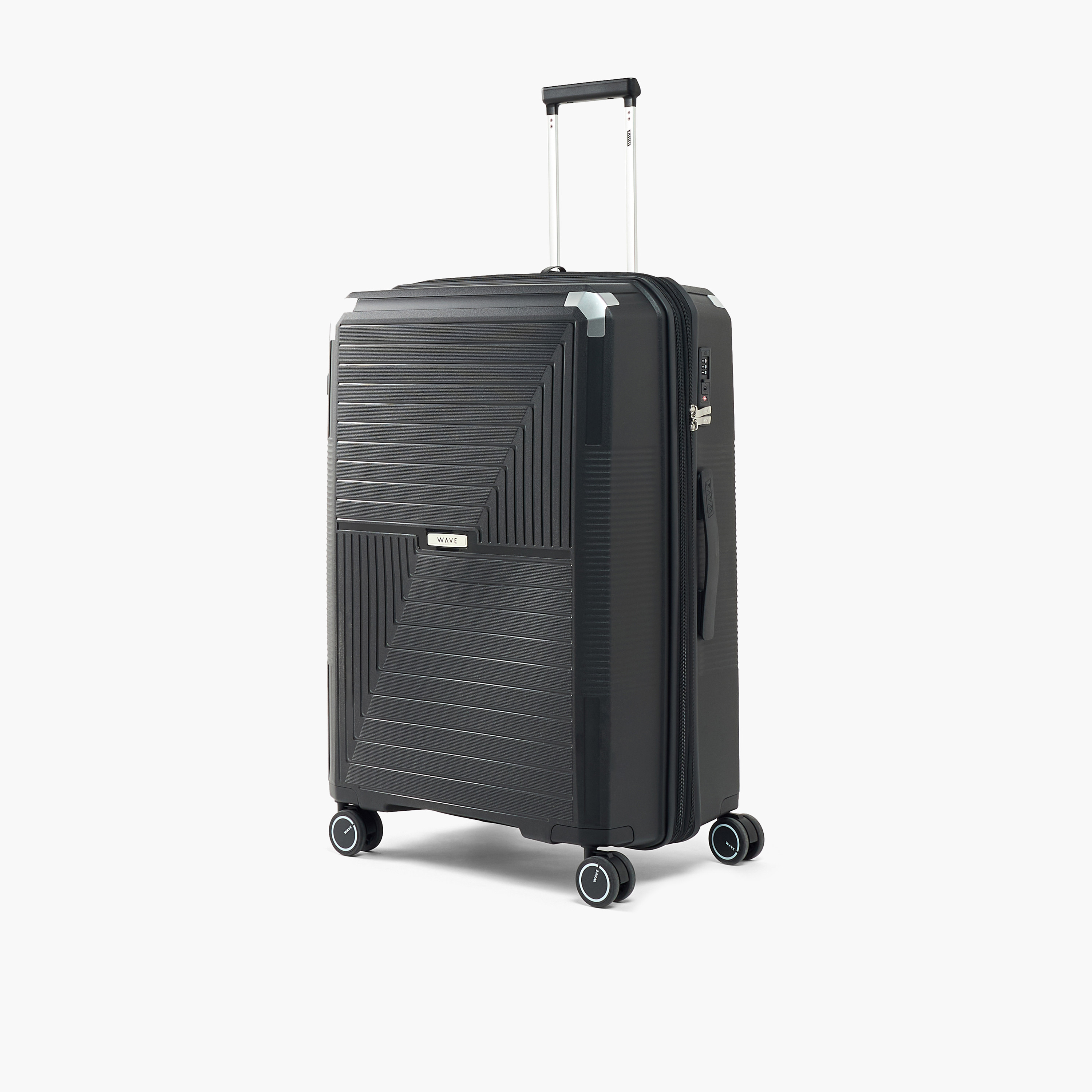 WAVE Textured Hardcase Luggage Trolley with Retractable Handle - 28 inches Check-In Bag-travel-luggagesandbags-luggage-image-1