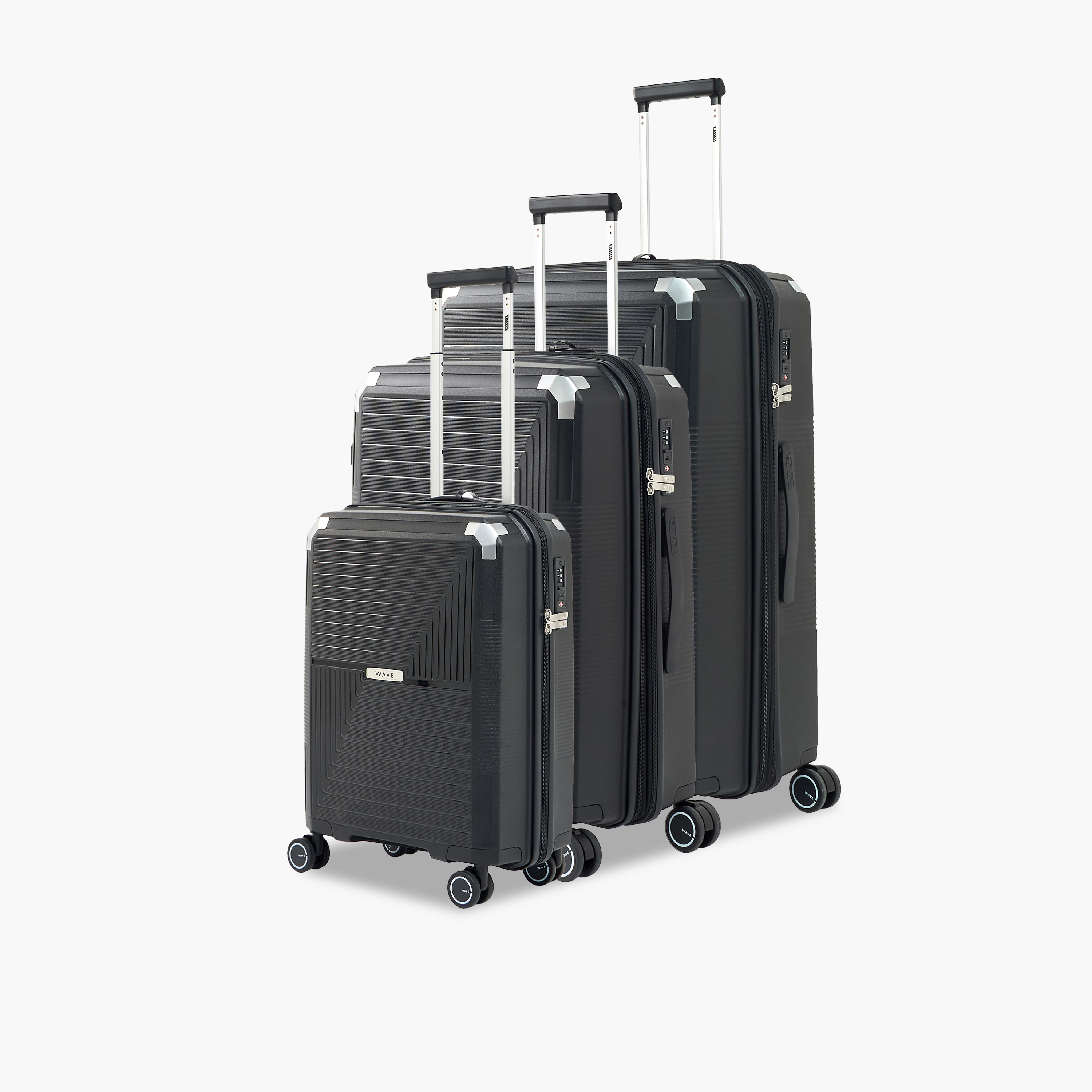 WAVE Textured Hardcase Luggage Trolley with Retractable Handle - 28 inches Check-In Bag-travel-luggagesandbags-luggage-image-10