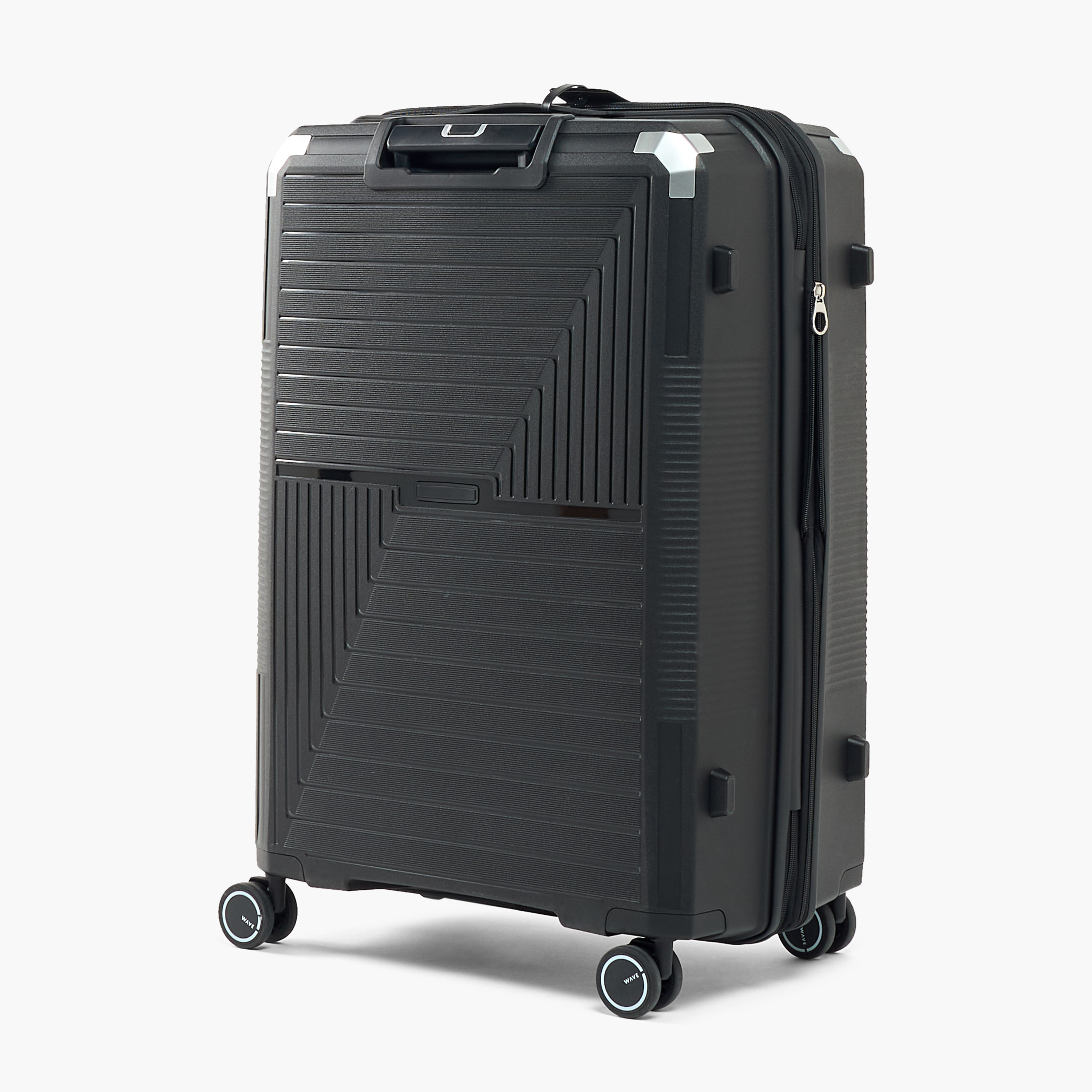 WAVE Textured Hardcase Luggage Trolley with Retractable Handle - 28 inches Check-In Bag-travel-luggagesandbags-luggage-image-3
