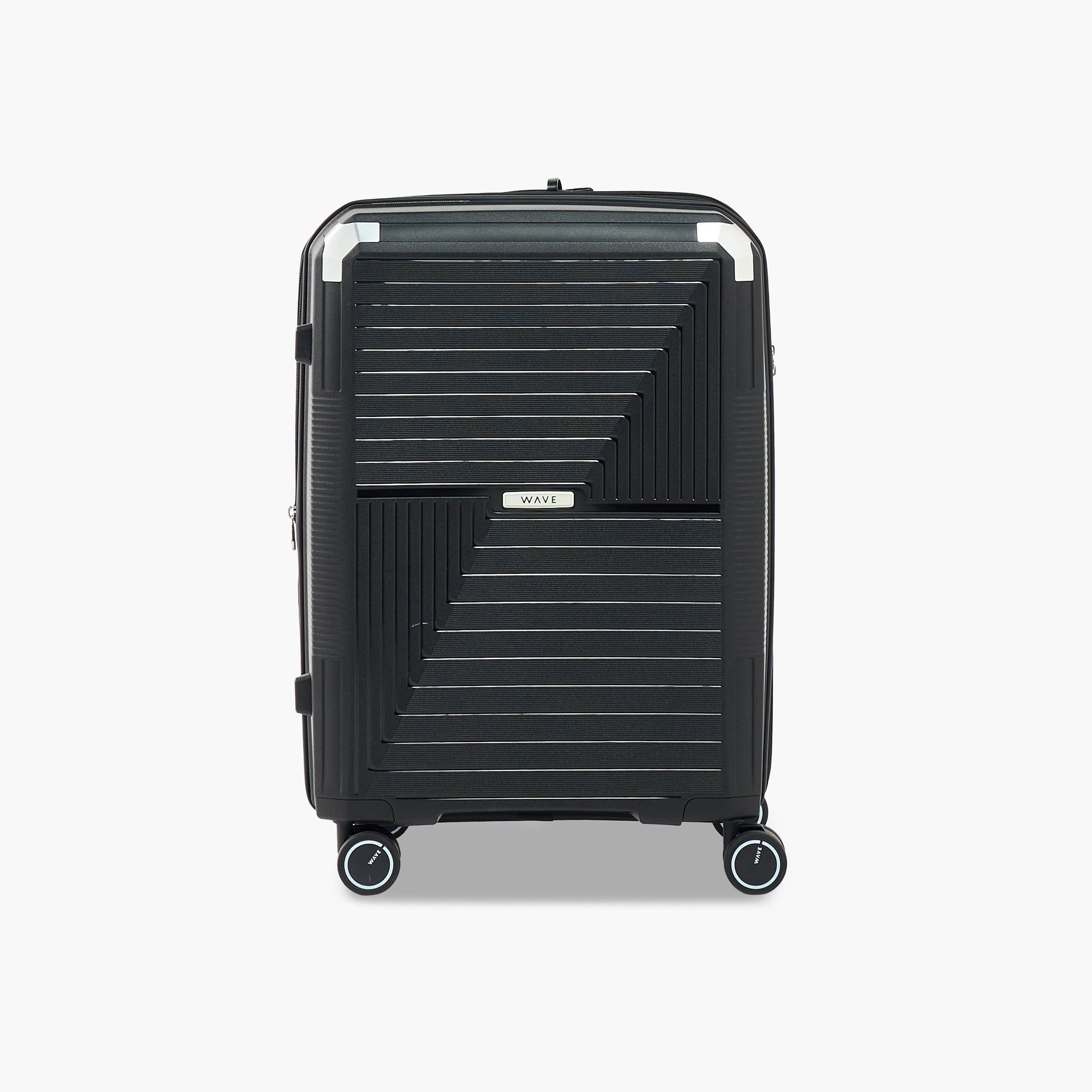 WAVE Textured Hardcase Luggage Trolley with Retractable Handle - 24 inches Check-In Bag-travel-luggagesandbags-luggage-image-2