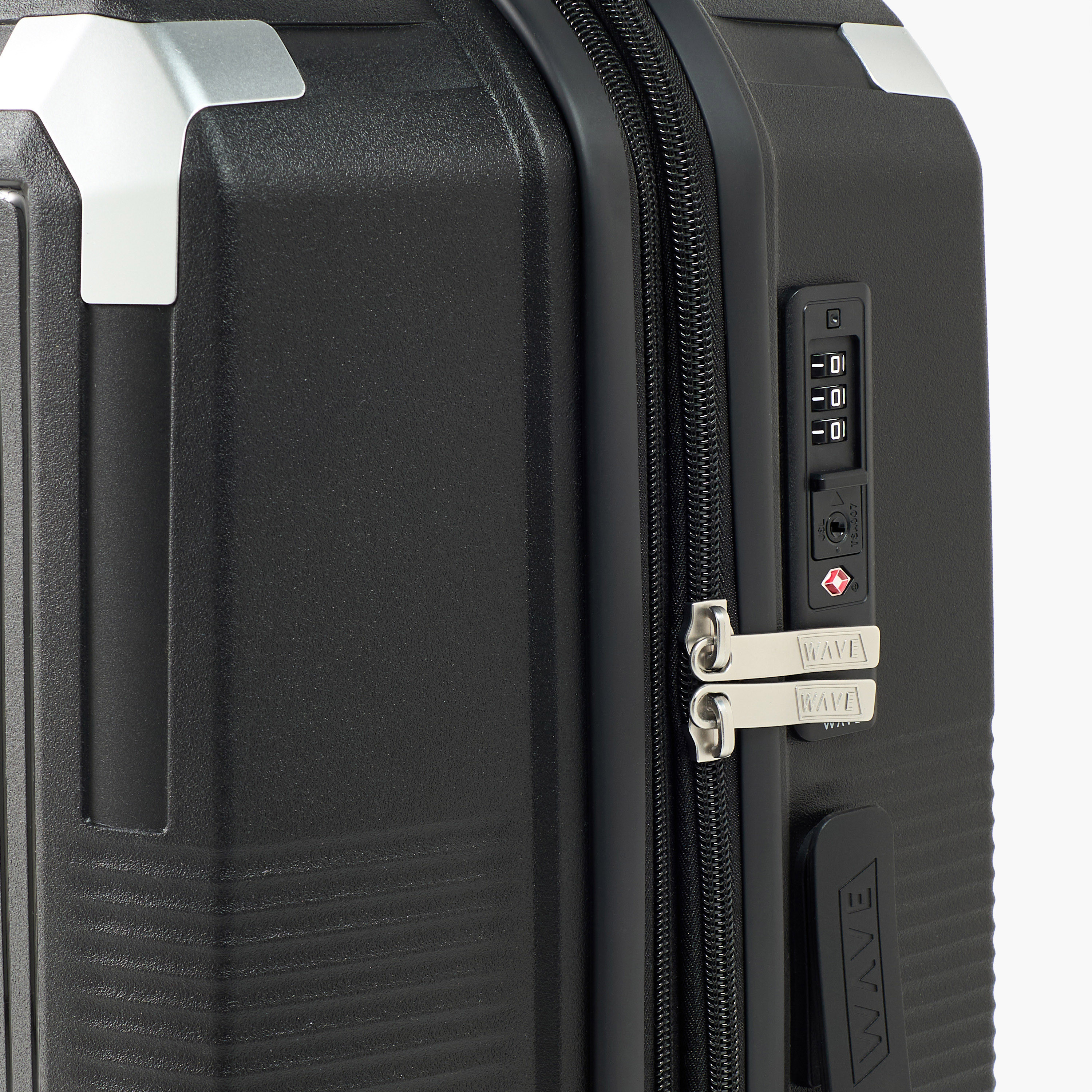 WAVE Textured Hardcase Luggage Trolley with Retractable Handle - 24 inches Check-In Bag-travel-luggagesandbags-luggage-image-4