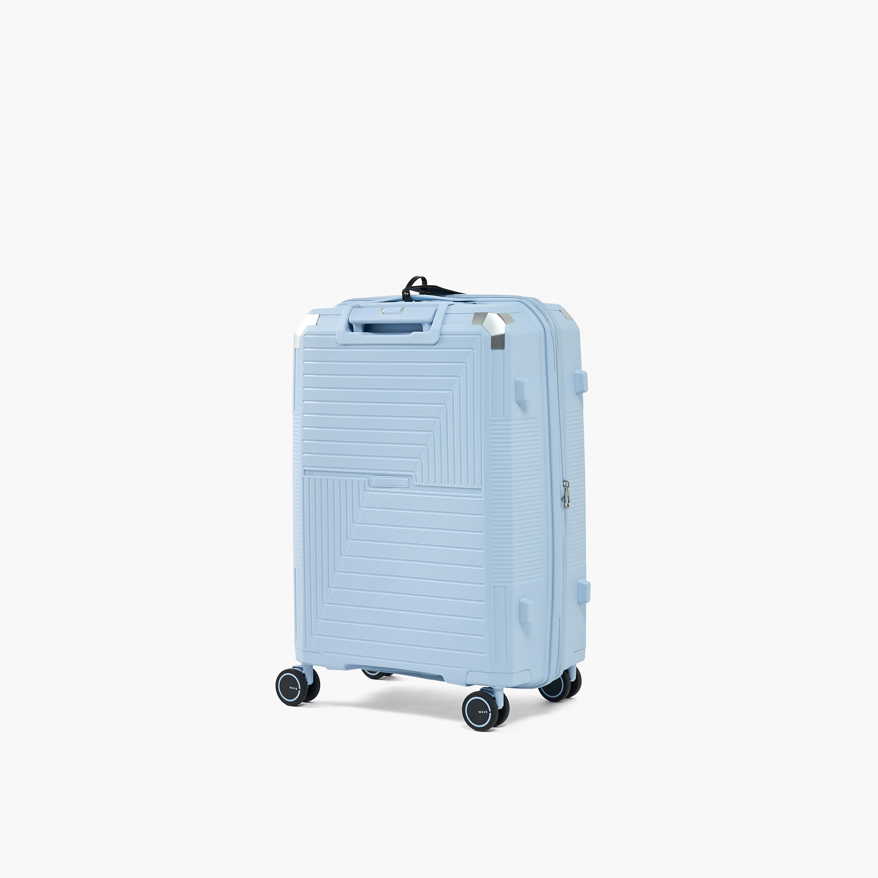 WAVE Textured Hardcase Luggage Trolley with Retractable Handle - 24 inches Check-In Bag-travel-luggagesandbags-luggage-image-3