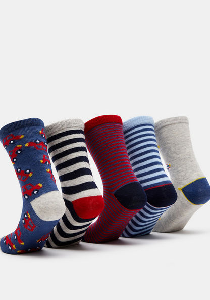 Assorted Crew Length Socks - Set of 5