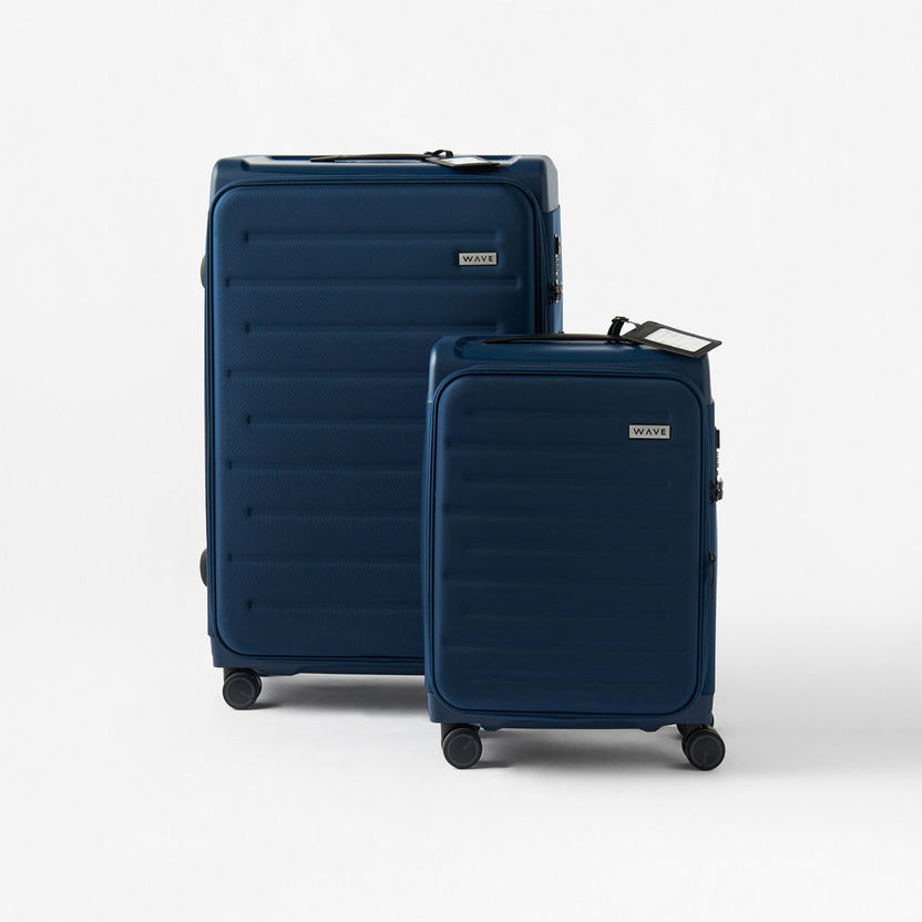 WAVE Textured Softcase Luggage Trolley Bag with Retractable Handle-Luggage-image-6