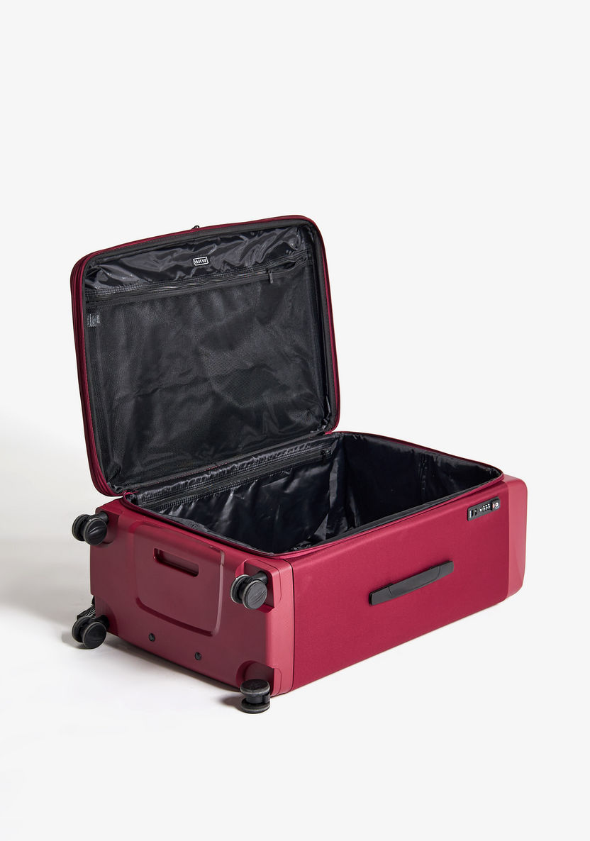 WAVE Textured Softcase Luggage Trolley Bag with Retractable Handle-Luggage-image-4