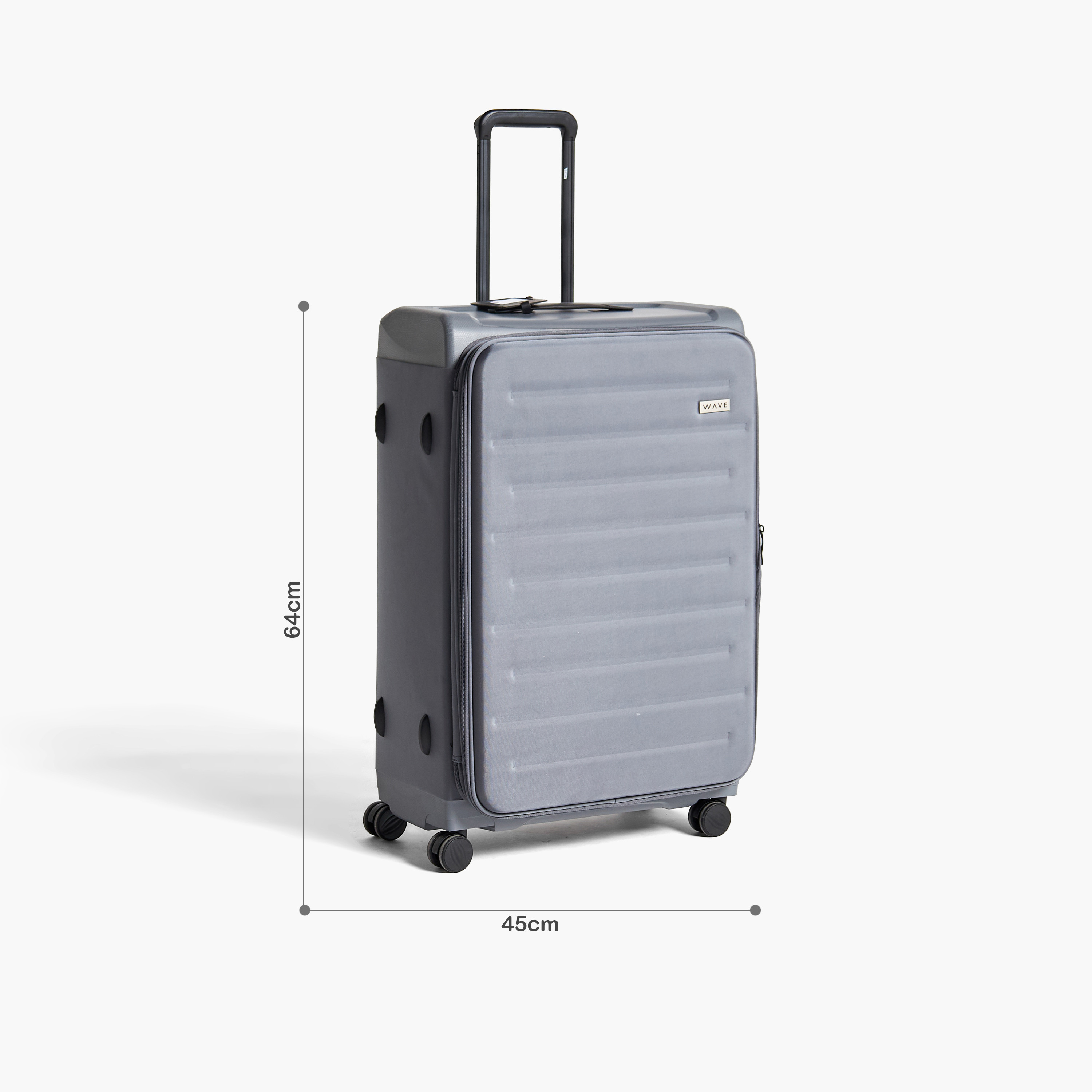 WAVE Textured Softcase Luggage Trolley Bag with Retractable Handle-travel-luggagesandbags-luggage-image-2