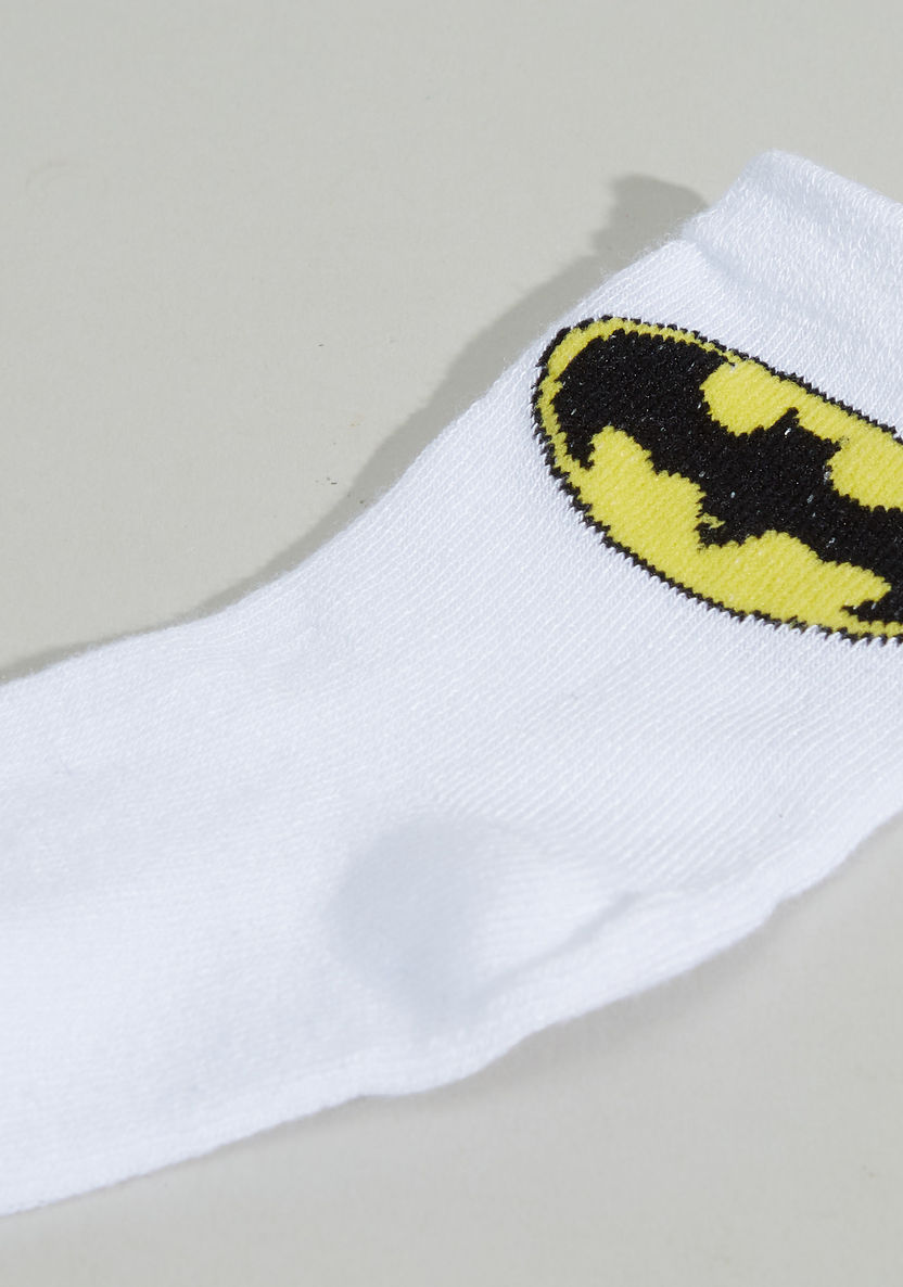 Batman Printed Socks - Set of 3-Socks-image-2