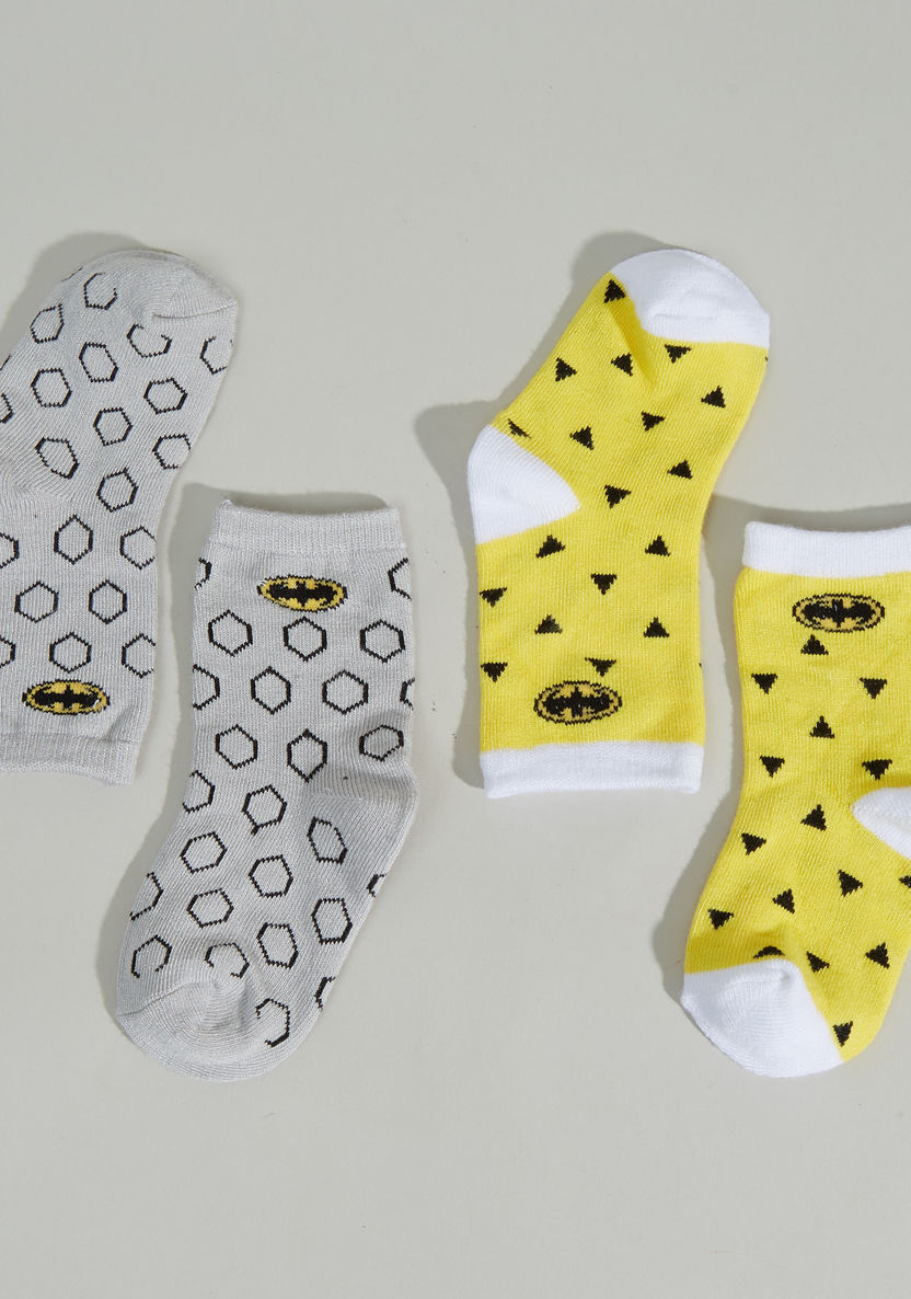 Batman Printed Socks - Set of 2-Socks-image-1