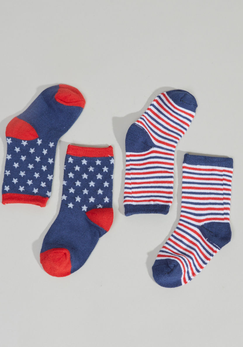 Superman Printed Socks - Set of 2-Socks-image-1