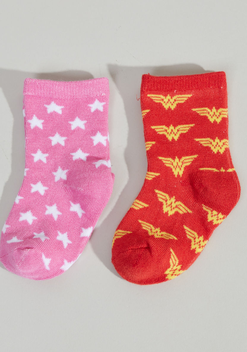 Wonder Woman Printed Socks - Set of 2-Socks-image-0