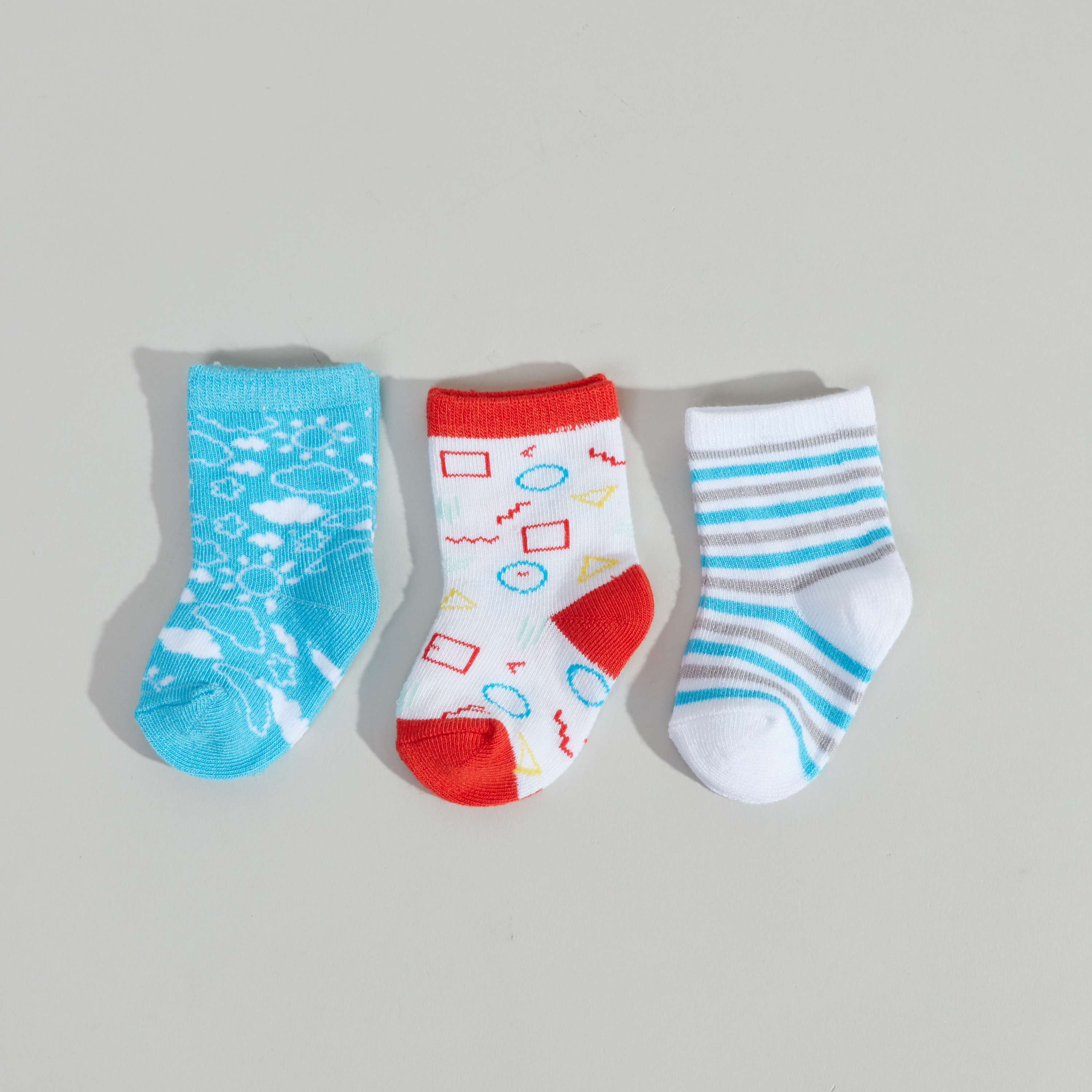The Smurfs Printed Organic Socks - Set of 3-baby-boys-accessories-socks-image-1