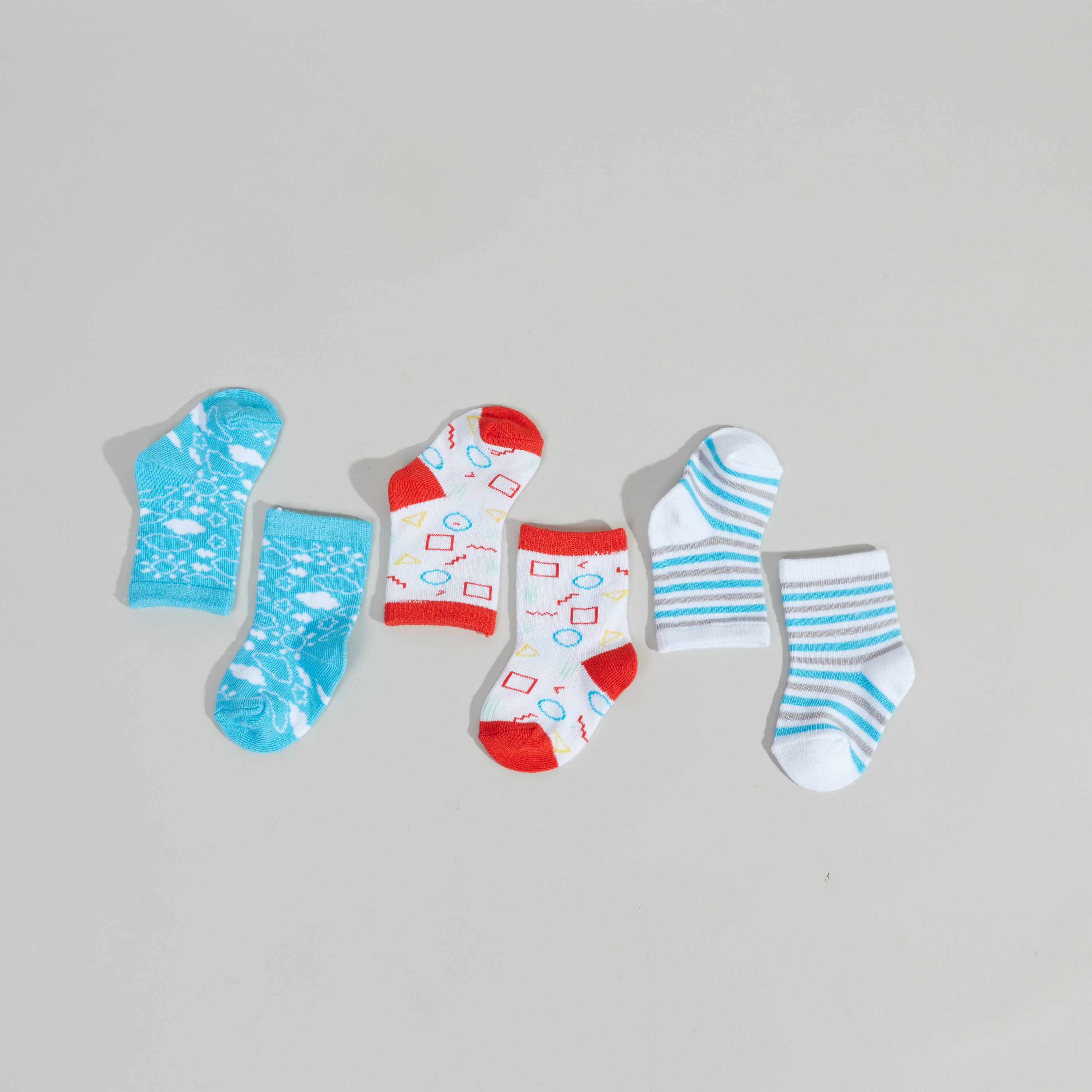 The Smurfs Printed Organic Socks - Set of 3-baby-boys-accessories-socks-image-2