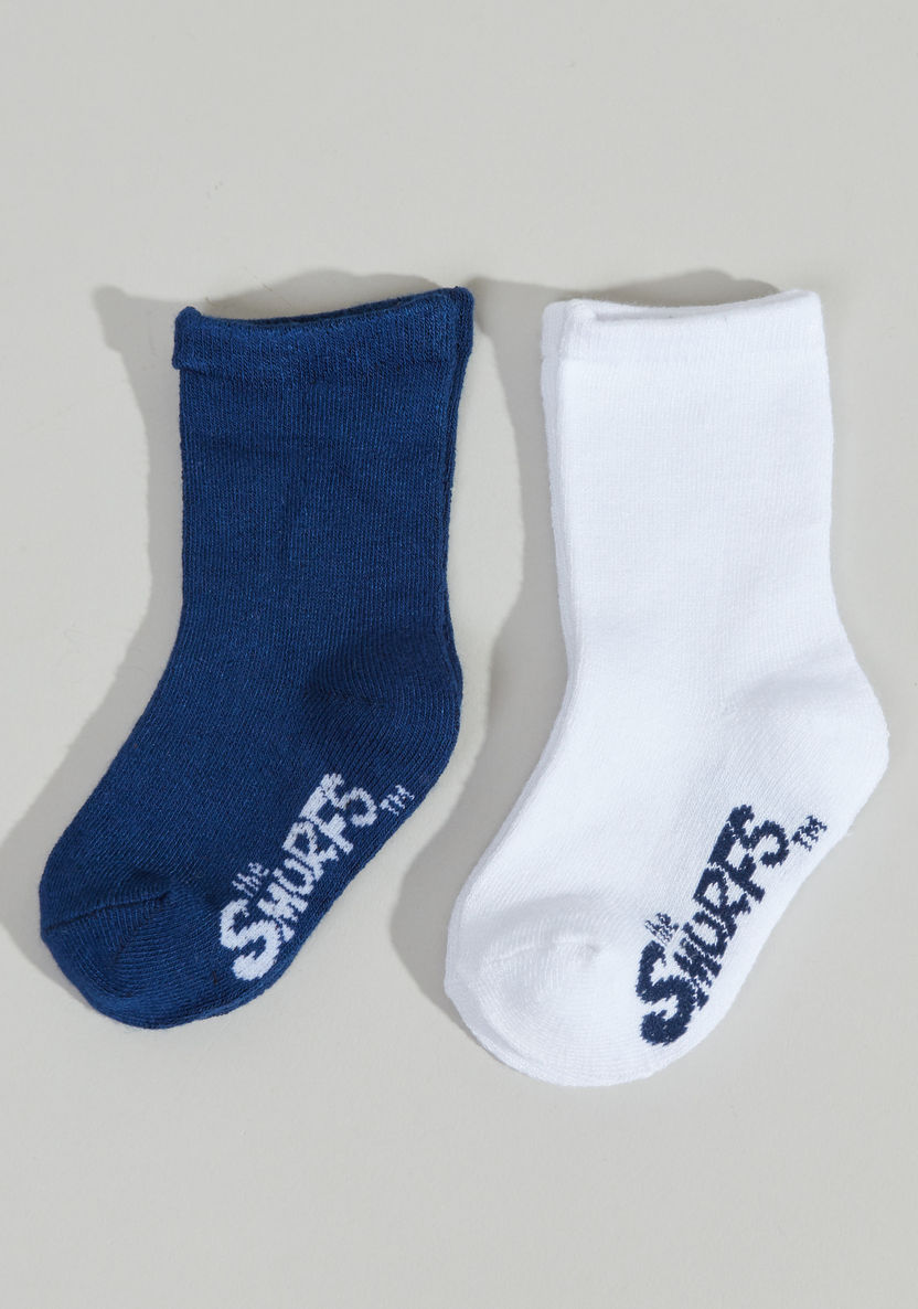 The Smurfs Printed Organic Socks - Set of 2-Socks-image-0