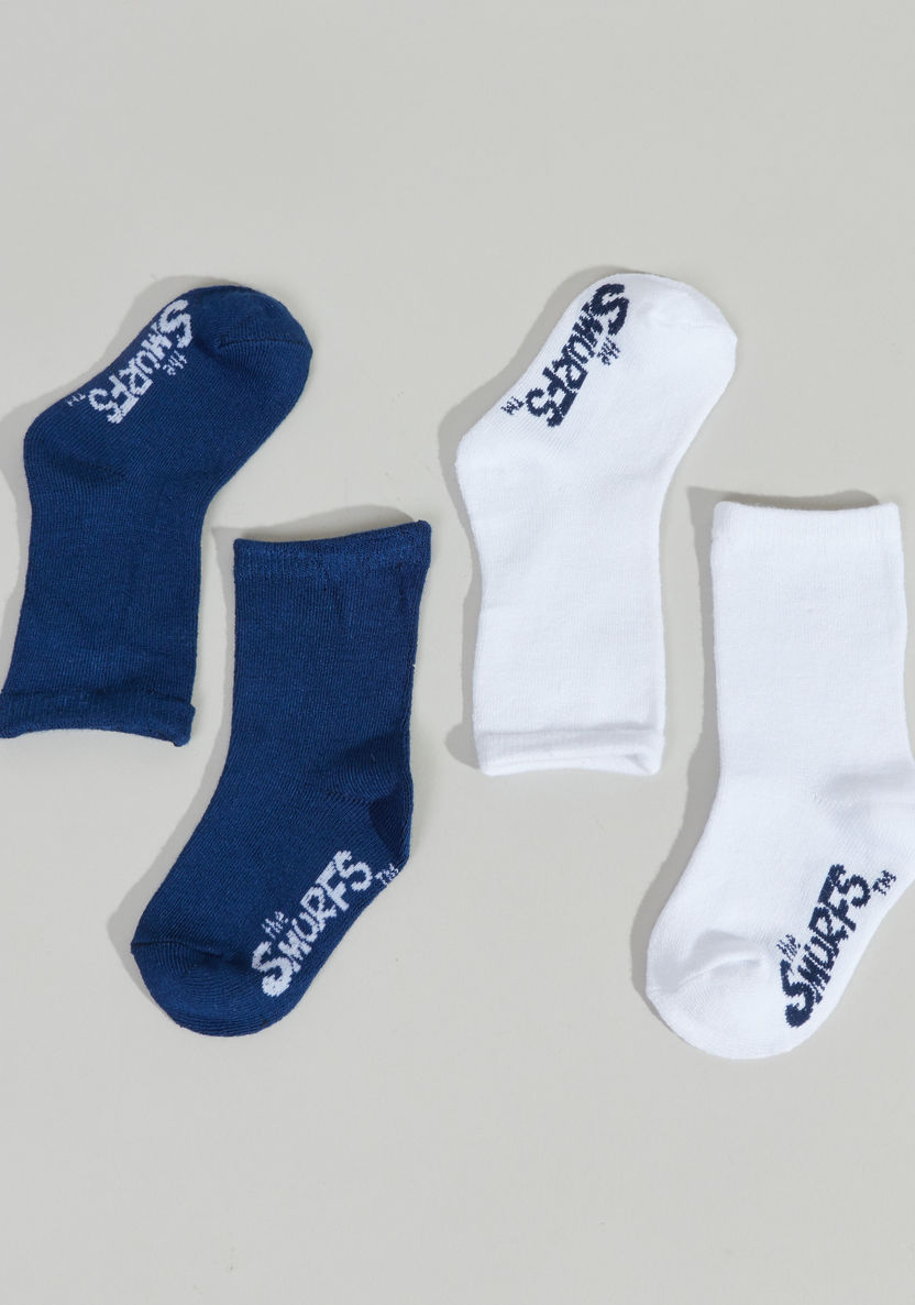 The Smurfs Printed Organic Socks - Set of 2-Socks-image-1
