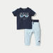 Juniors Surf Print T-shirt and Joggers Set-Pyjama Sets-thumbnailMobile-0