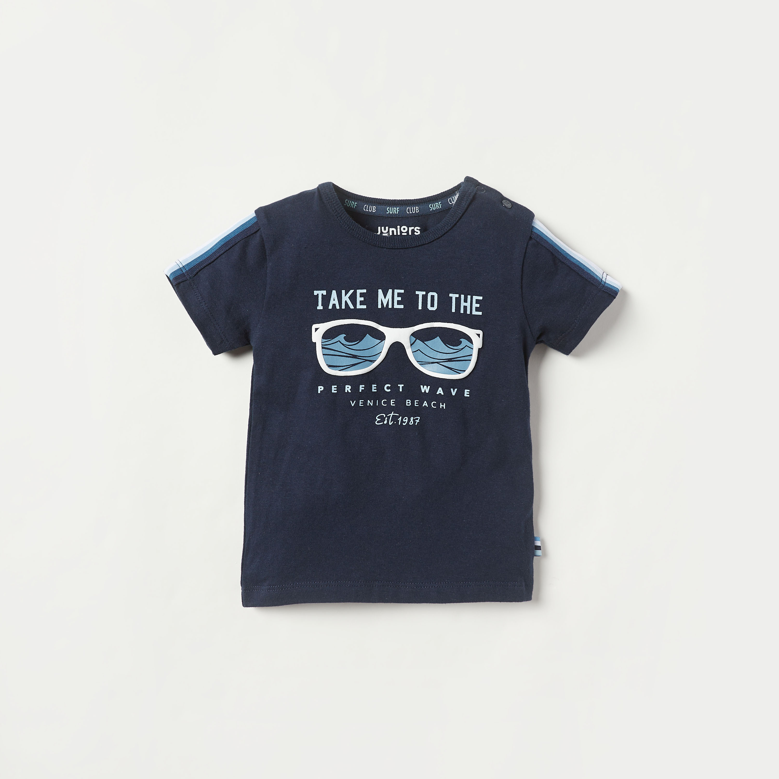 Juniors Surf Print T-shirt and Joggers Set-baby-boys-clothing-nightwear-pyjamasets-image-4