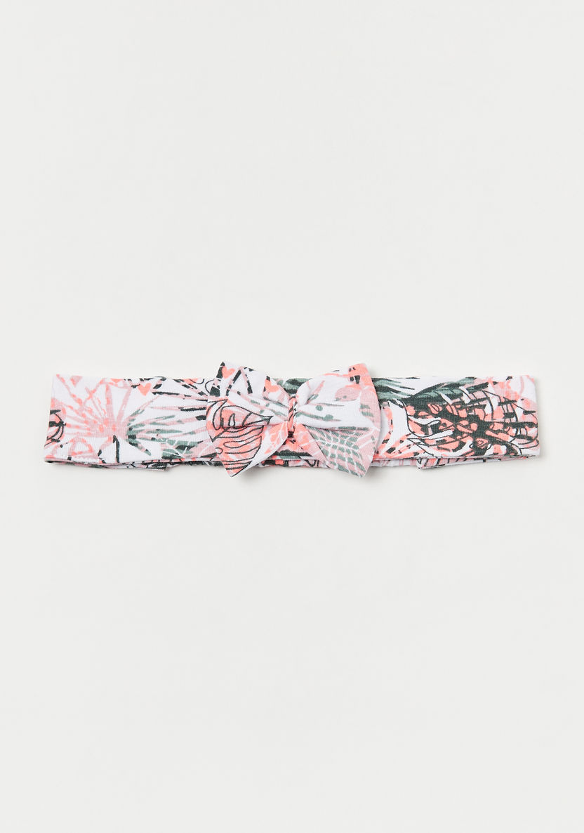 Juniors Printed Headband with Bow-Hair Accessories-image-0