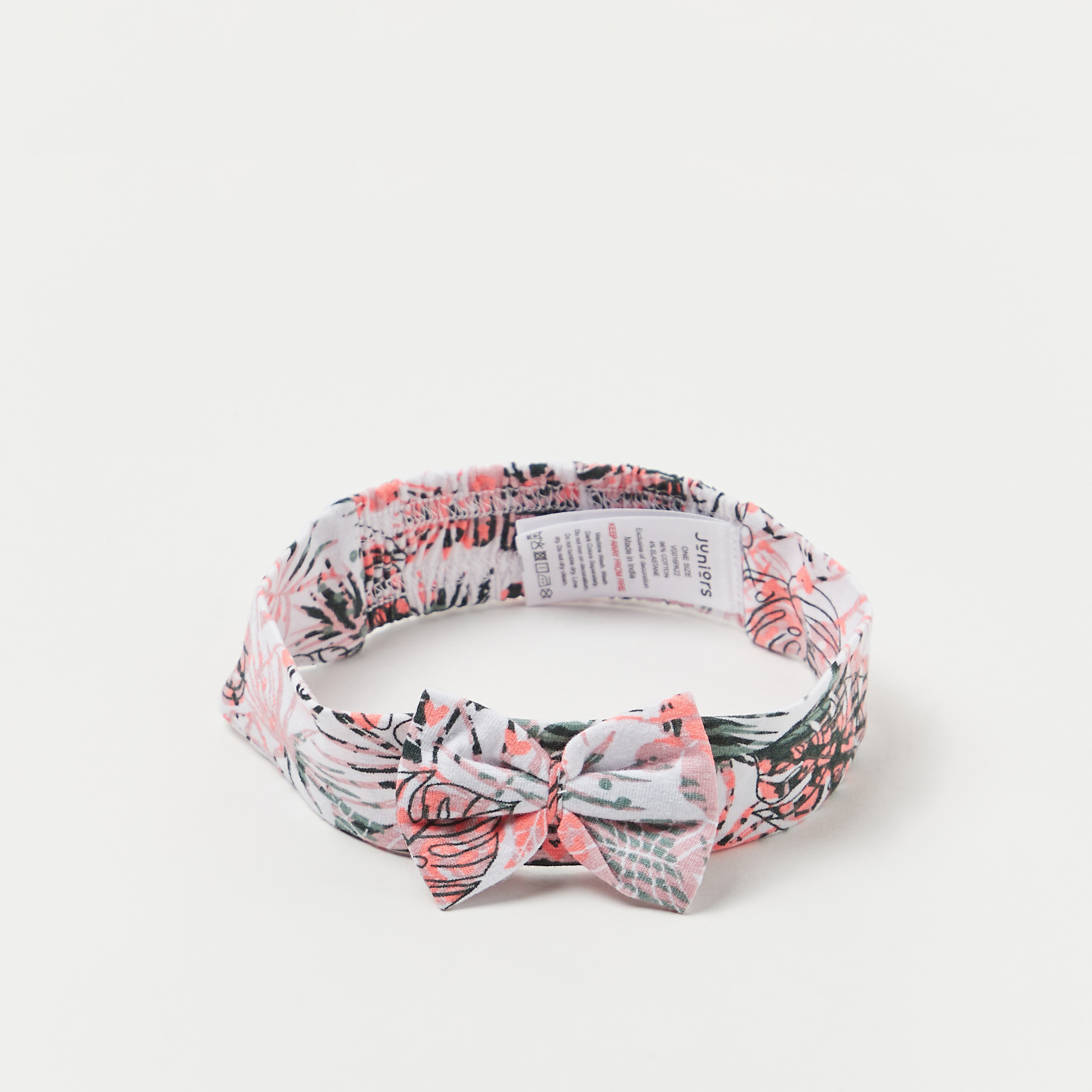 شريطة رأس بطبعات وفيونكة من جونيورز-baby-girls-accessories-hairaccessories-image-2