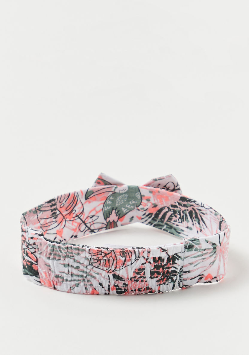 Juniors Printed Headband with Bow-Hair Accessories-image-3
