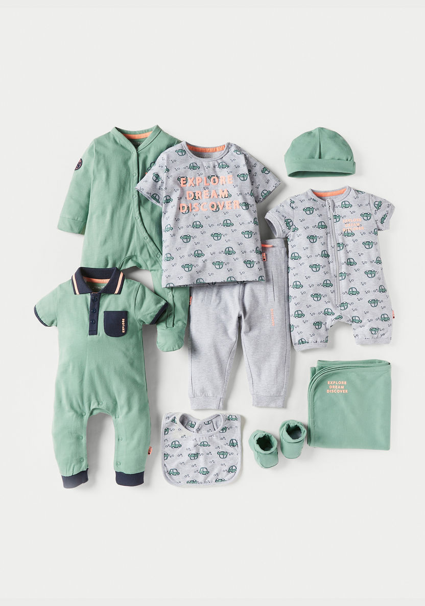 Juniors Car Print Romper with Short Sleeves and Zip Closure-Rompers%2C Dungarees and Jumpsuits-image-4