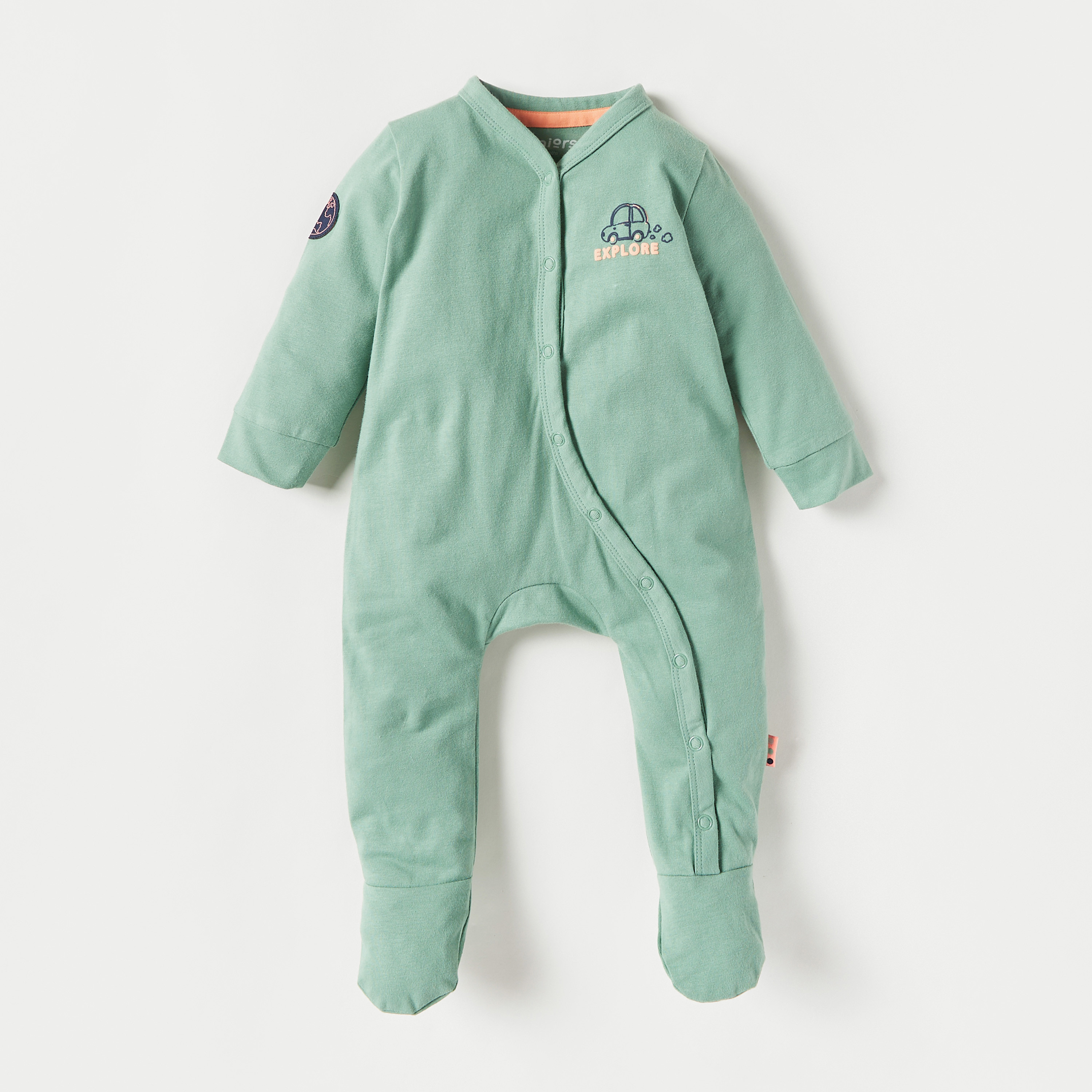 Juniors Printed Sleepsuit with Long Sleeves-baby-boys-clothing-nightwear-sleepsuits-image-1