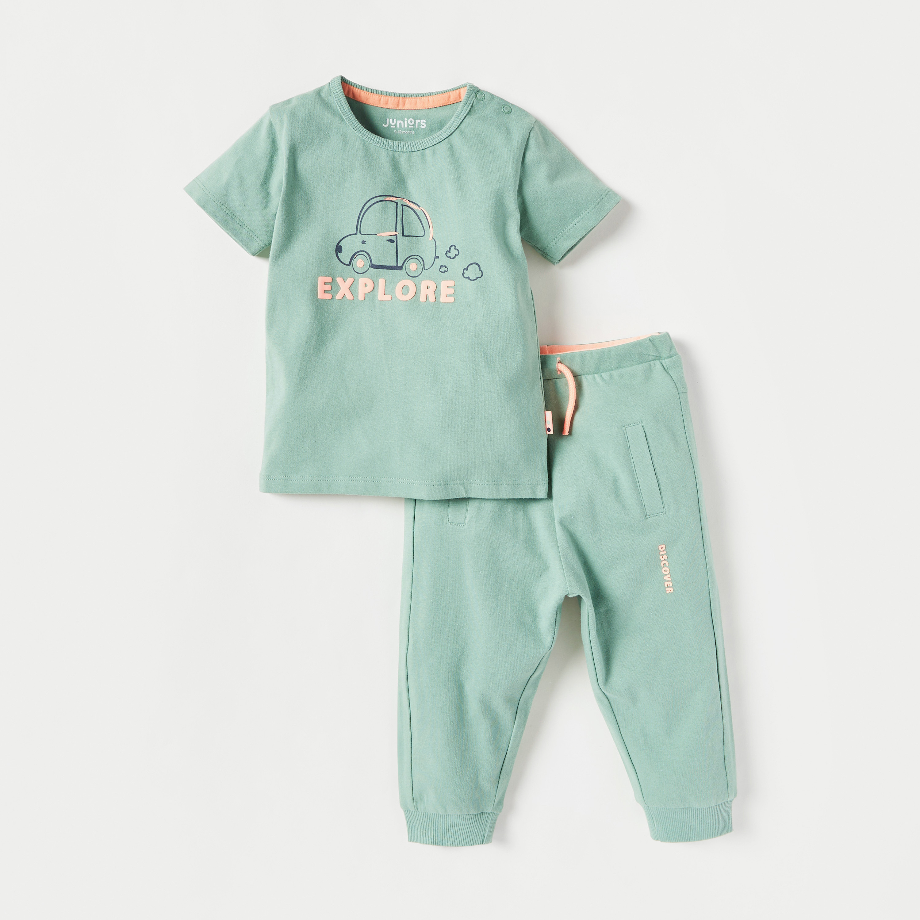 Juniors Printed T-shirt and Pyjama Set-baby-boys-clothing-nightwear-pyjamasets-image-1