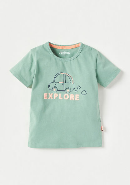 Juniors Printed T-shirt and Pyjama Set-Pyjama Sets-image-1