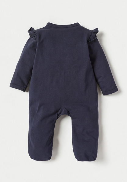Juniors Printed Sleepsuit with Long Sleeves and Ruffle Detail-Sleepsuits-image-3