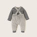 Giggles Panda Applique Dungaree and Long Sleeves Striped T-shirt Set-Rompers%2C Dungarees and Jumpsuits-thumbnail-1