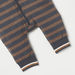 Juniors Striped Print Sleepsuit with Tape Detail and Zip Closure-Sleepsuits-thumbnail-2