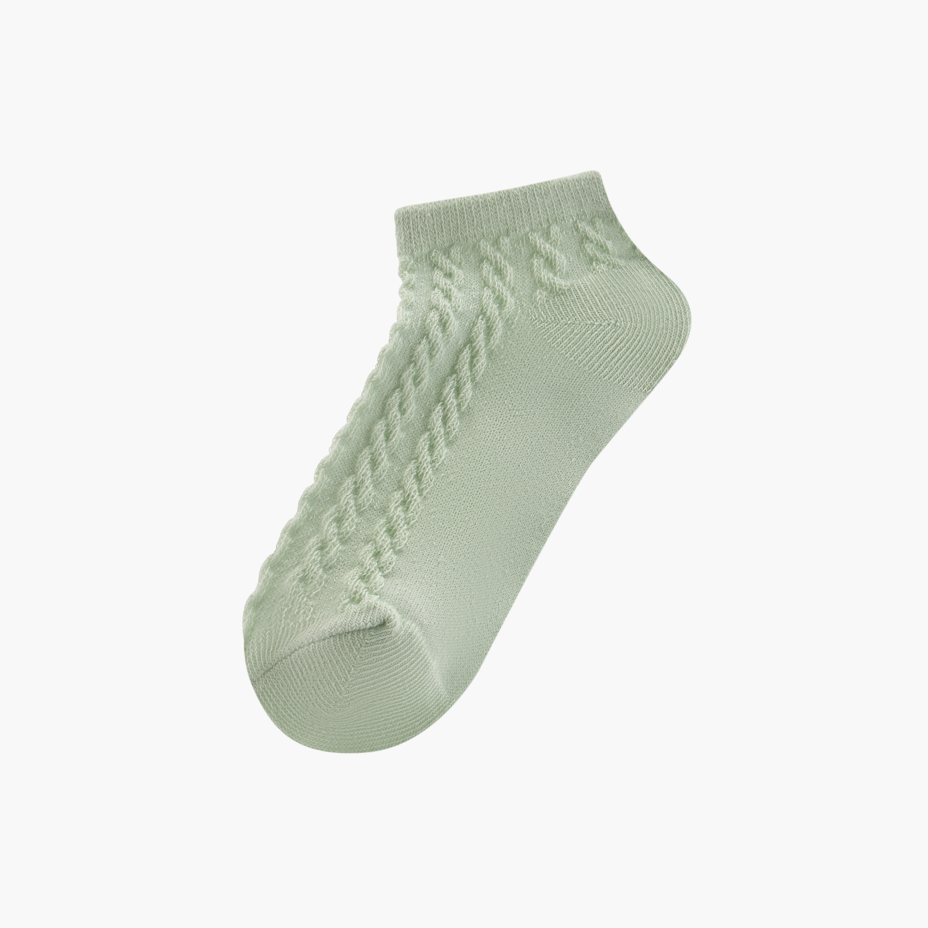 Barefeet Textured Ankle Length Socks - Set of 5-girls-accessories-socks-image-2