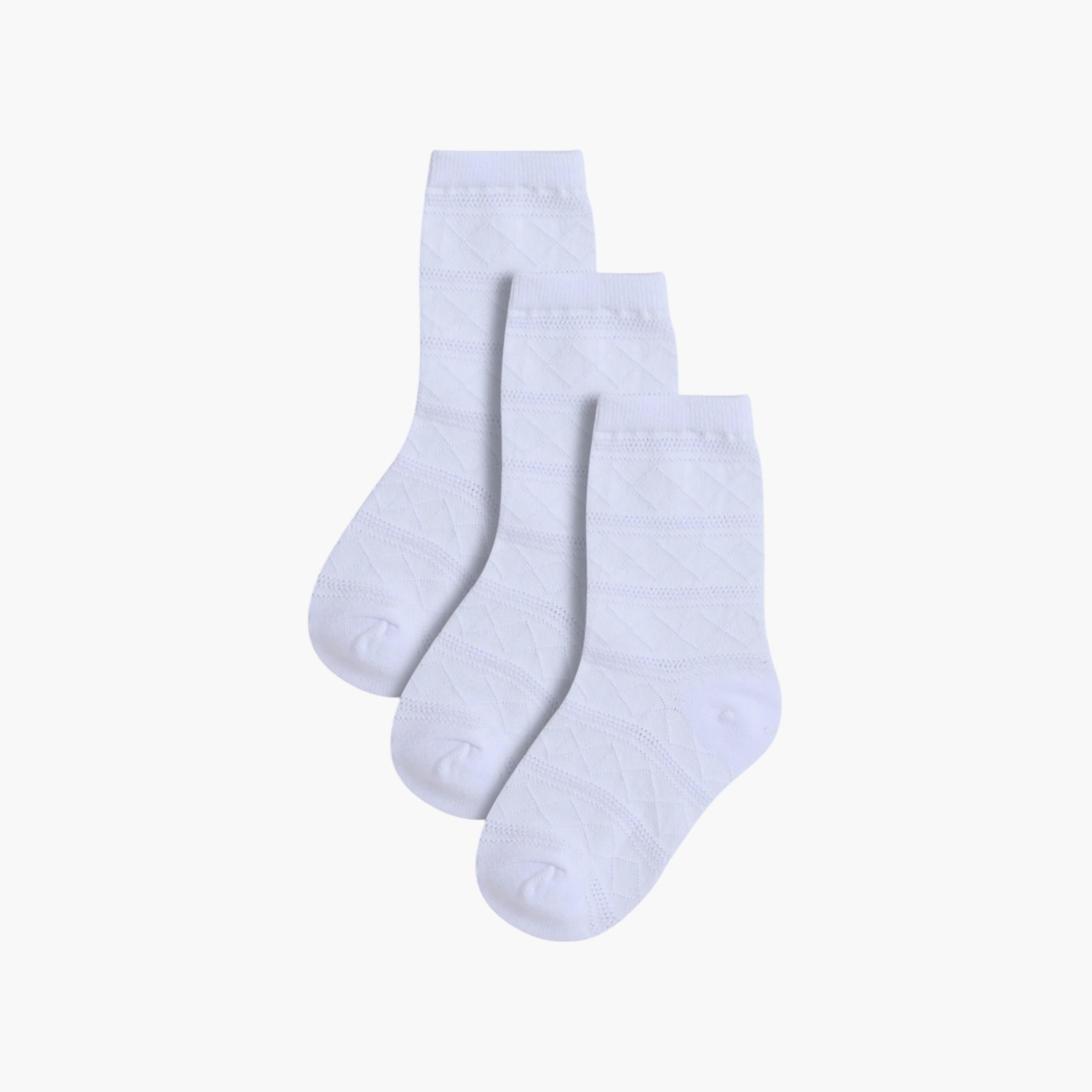 Victor and Jane 3 Pair of Solid Socks-girls-accessories-socks-image-1