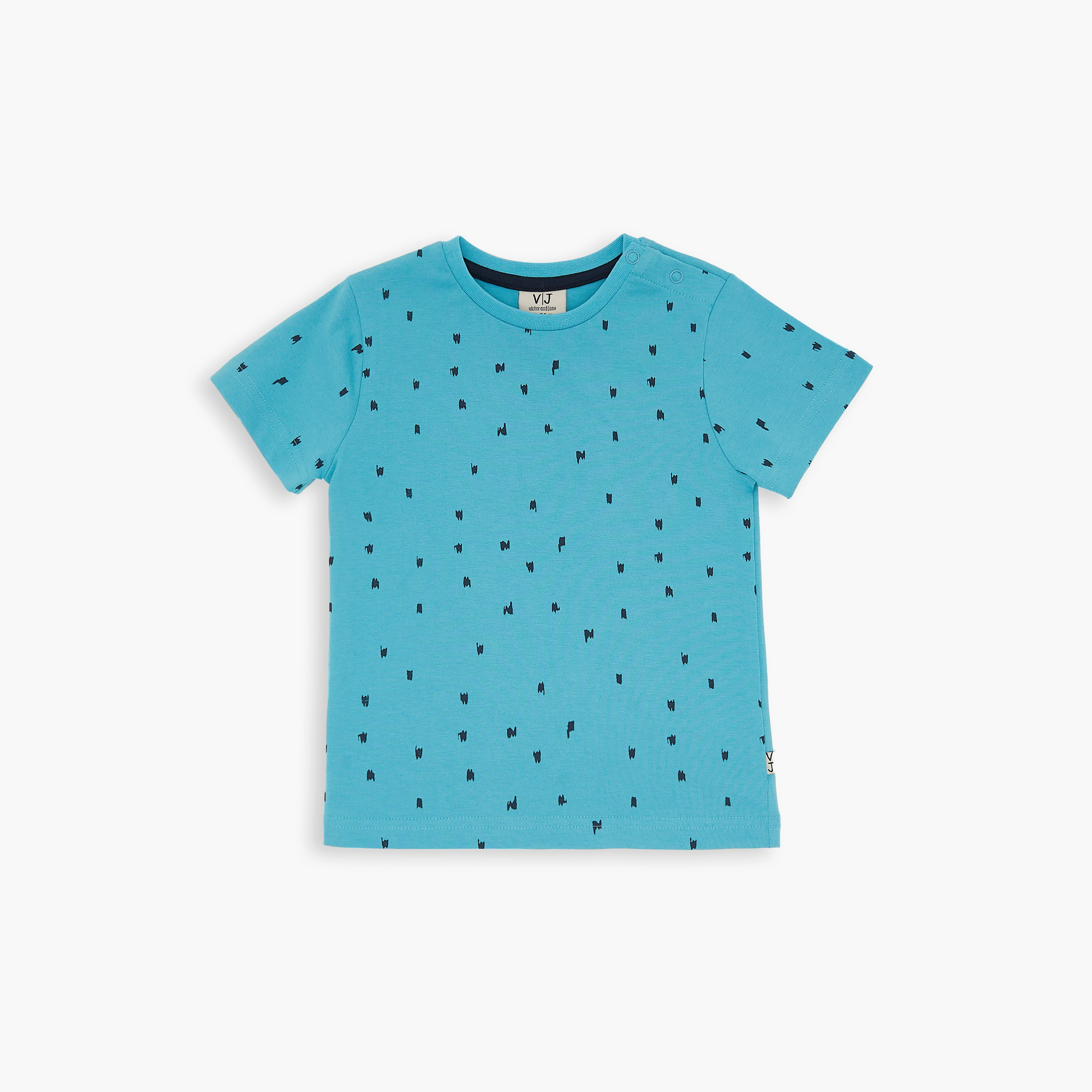 طقم تي شيرت وشورت مطبوع بالكامل من فيكتور آند جين - أزرق-baby-boys-clothing-setsandcoords-image-2