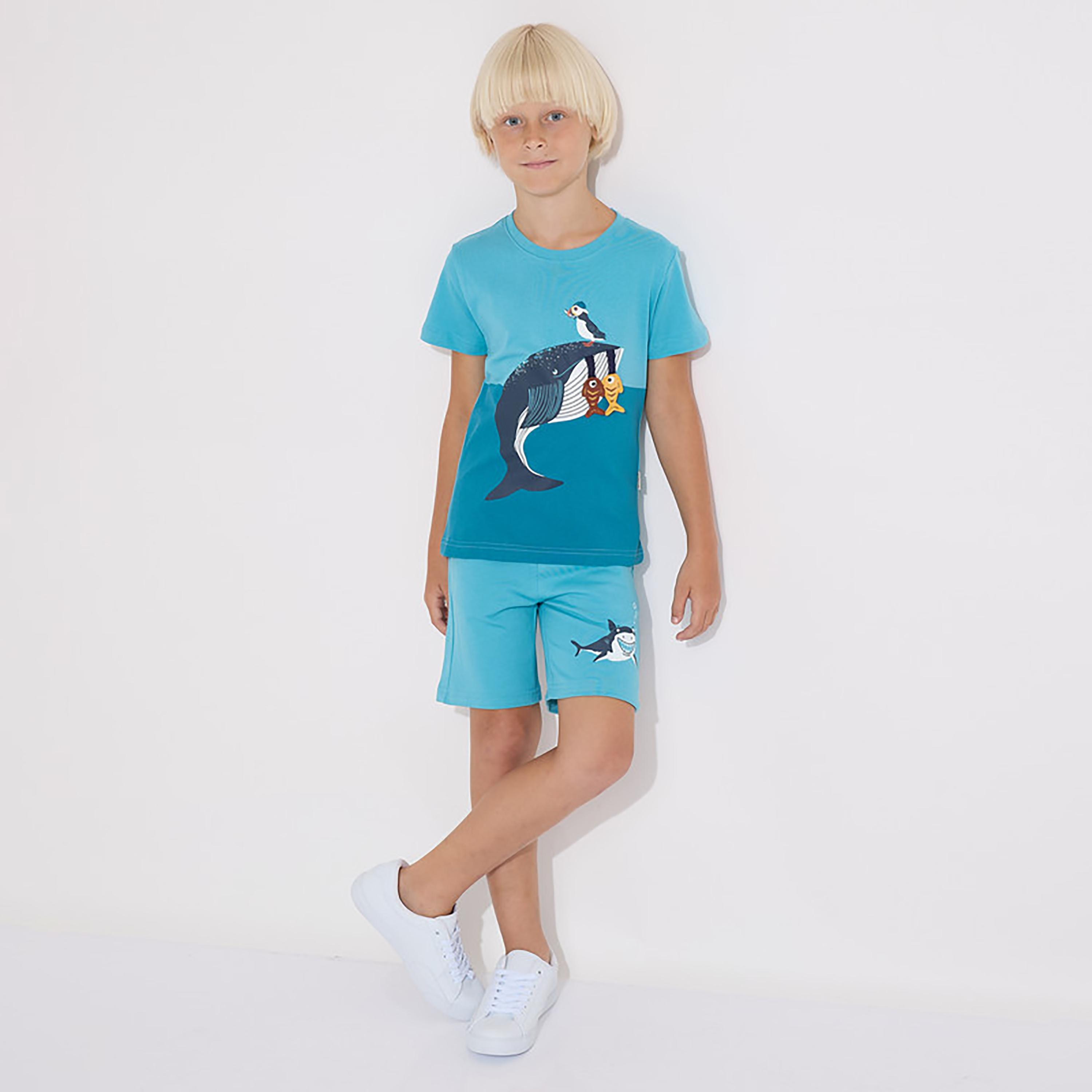 تيشيرت بأكمام قصيرة وطبعات مع شورت من فيكتور اند جين-boys-clothing-setsandcoords-image-1