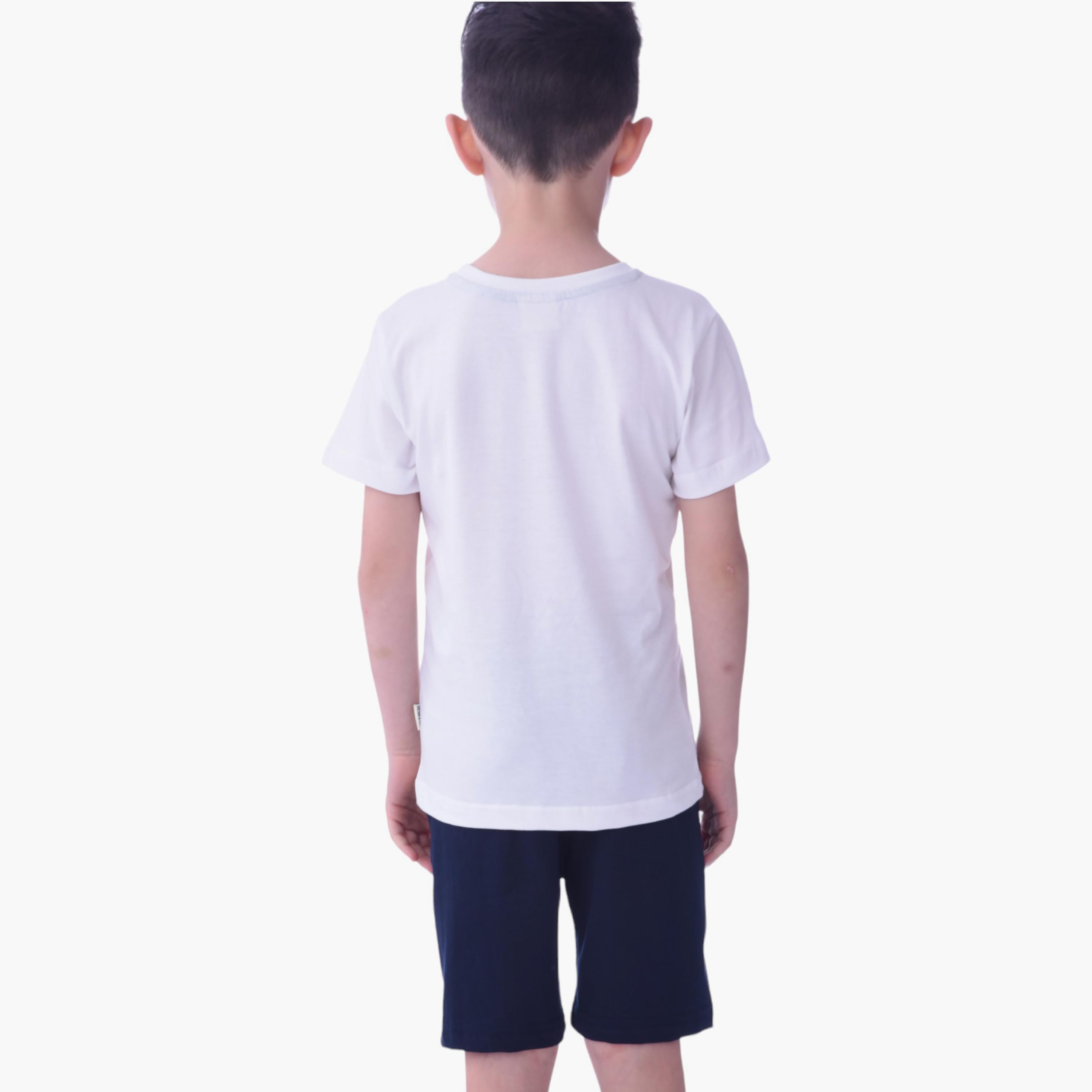 Victor and Jane Printed Short Sleeves T-Shirt & Shorts Set-boys-clothing-setsandcoords-image-3
