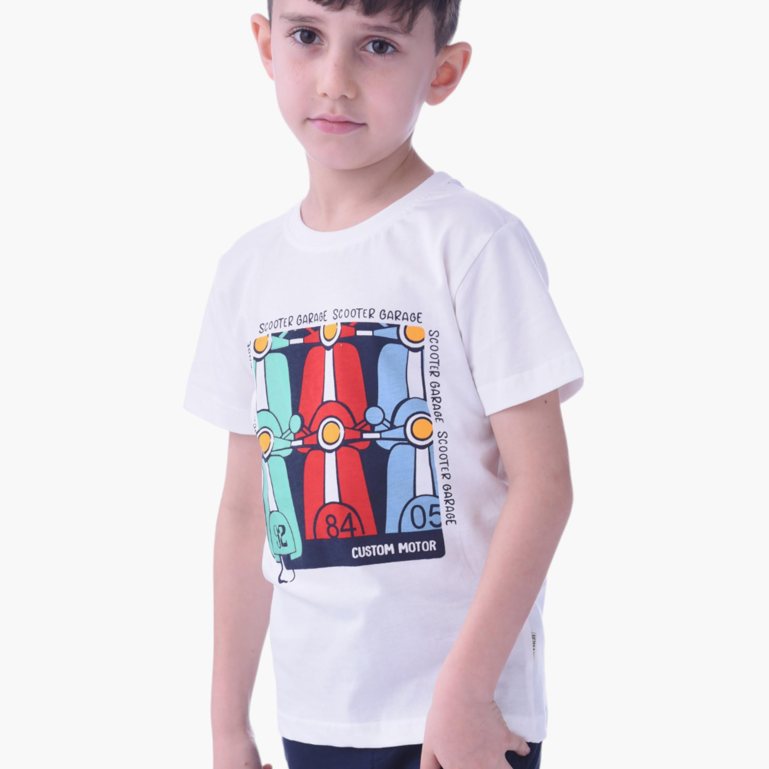 Victor and Jane Printed Short Sleeves T-Shirt & Shorts Set-boys-clothing-setsandcoords-image-4