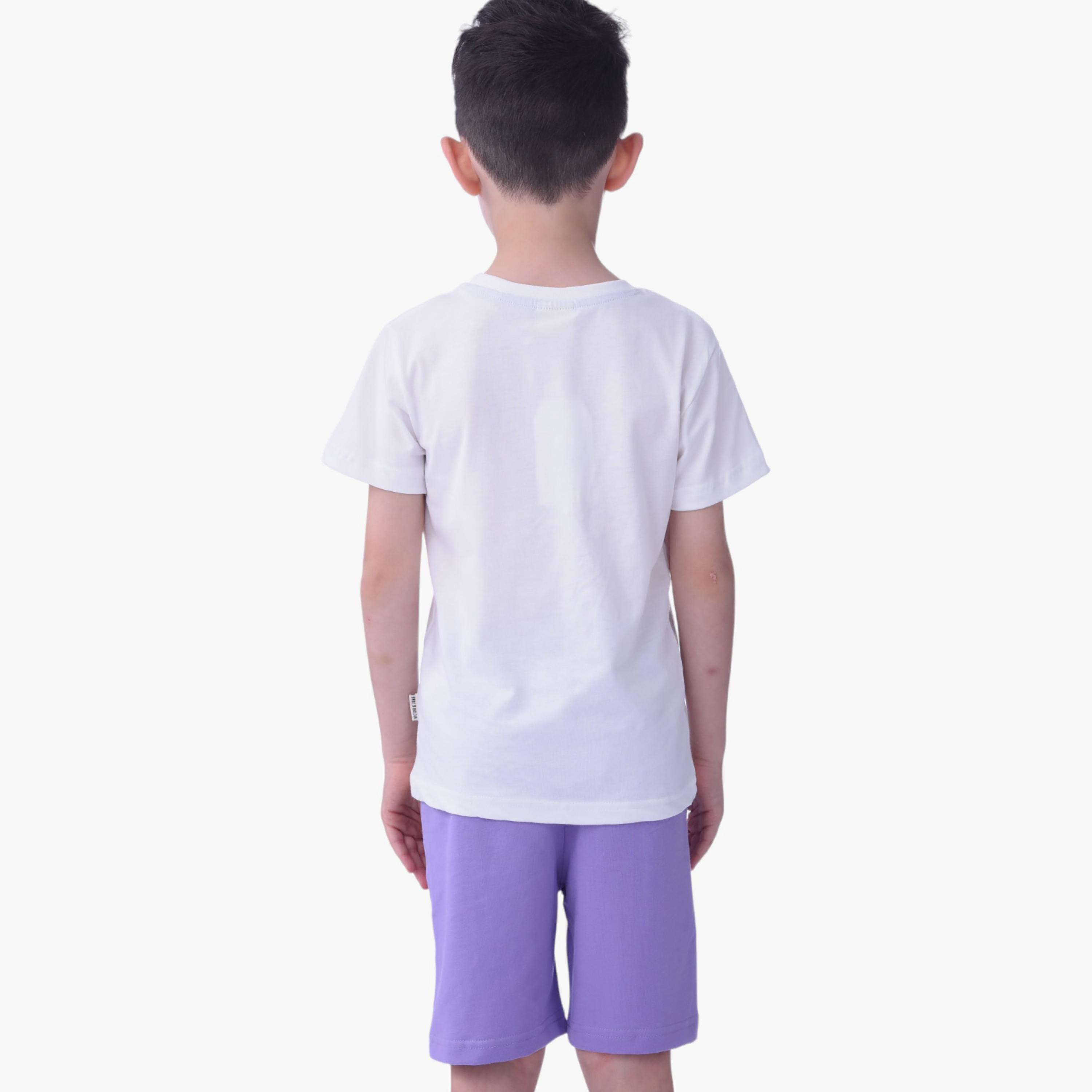 Victor and Jane Limitless Printed Short Sleeves T-Shirt & Shorts Set-boys-clothing-setsandcoords-image-3