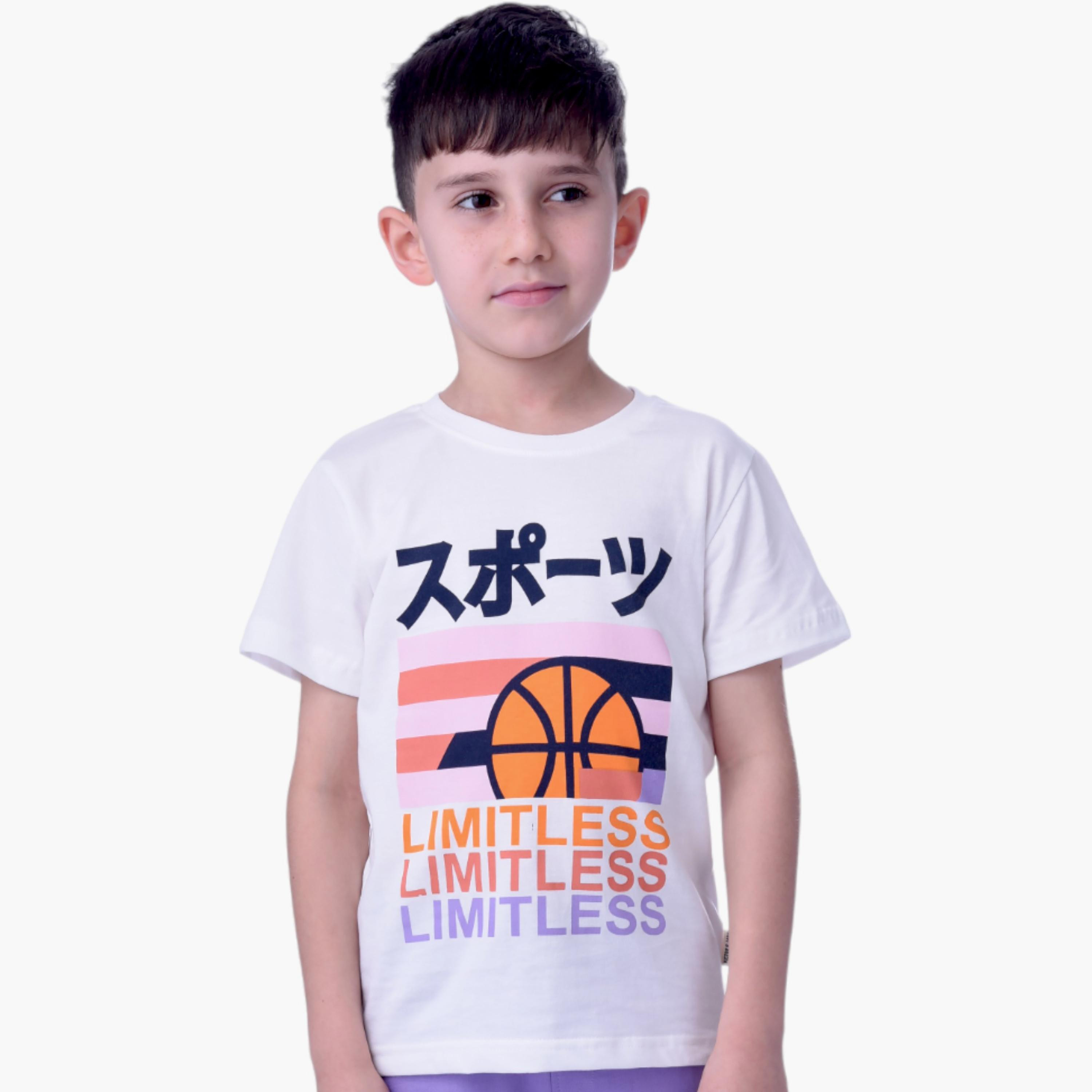 Victor and Jane Limitless Printed Short Sleeves T-Shirt & Shorts Set-boys-clothing-setsandcoords-image-4