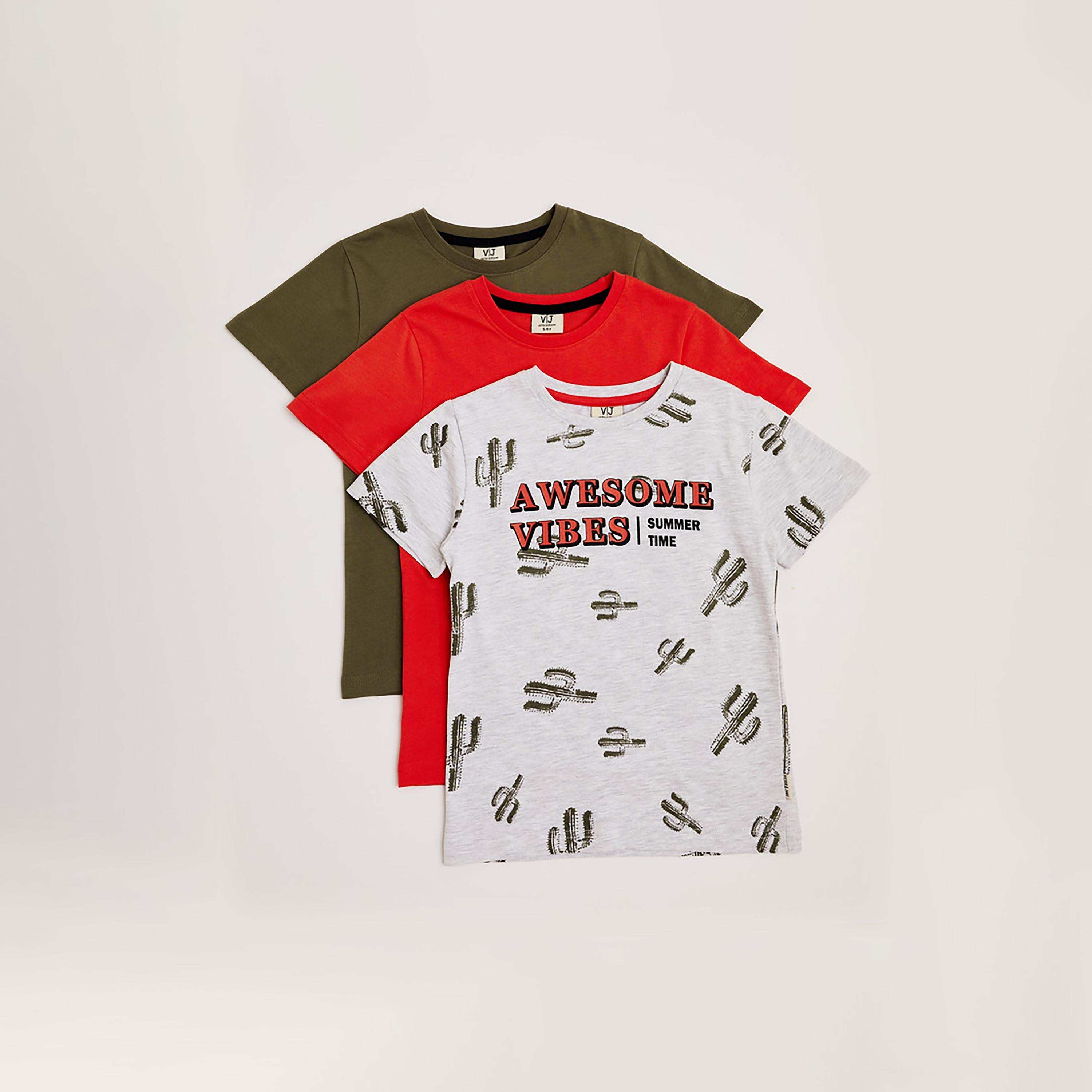 Victor and Jane 3-Piece Printed Short Sleeves T-Shirts-boys-clothing-multipacks-image-1