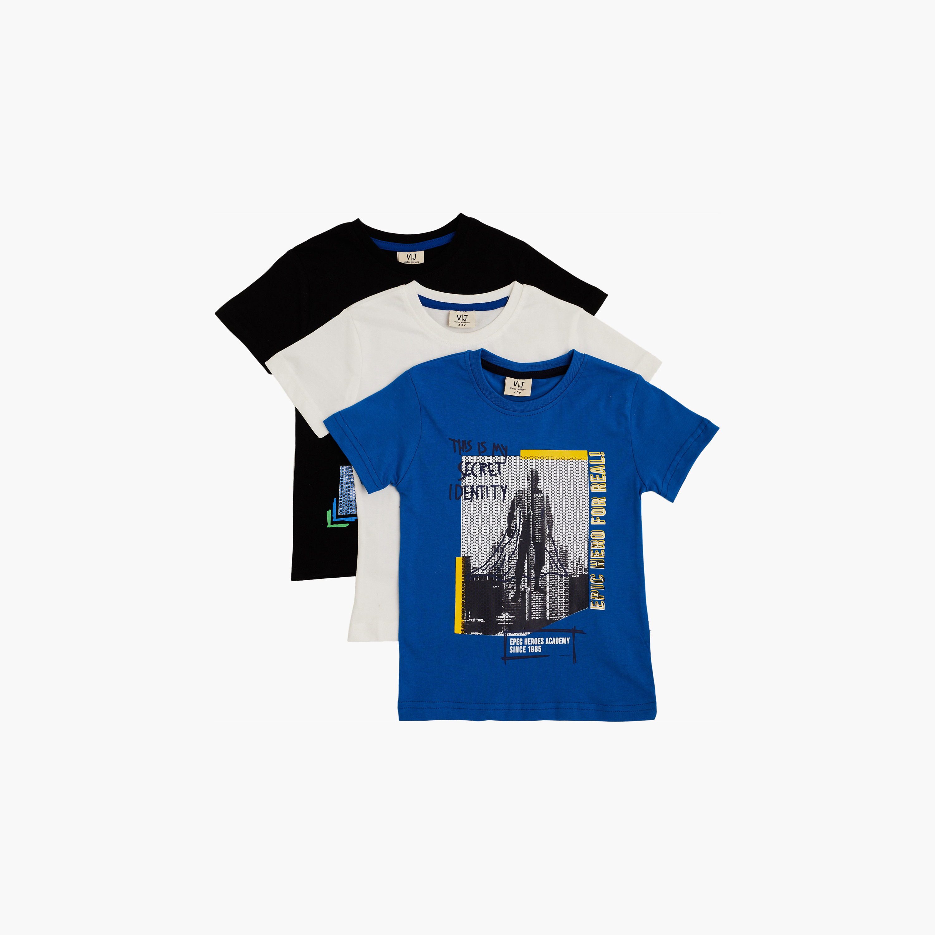 طقم تي شيرت مطبوع من 3 قطع من فيكتور آند جين - متعدد الألوان-boys-clothing-tshirtsandpolos-image-1