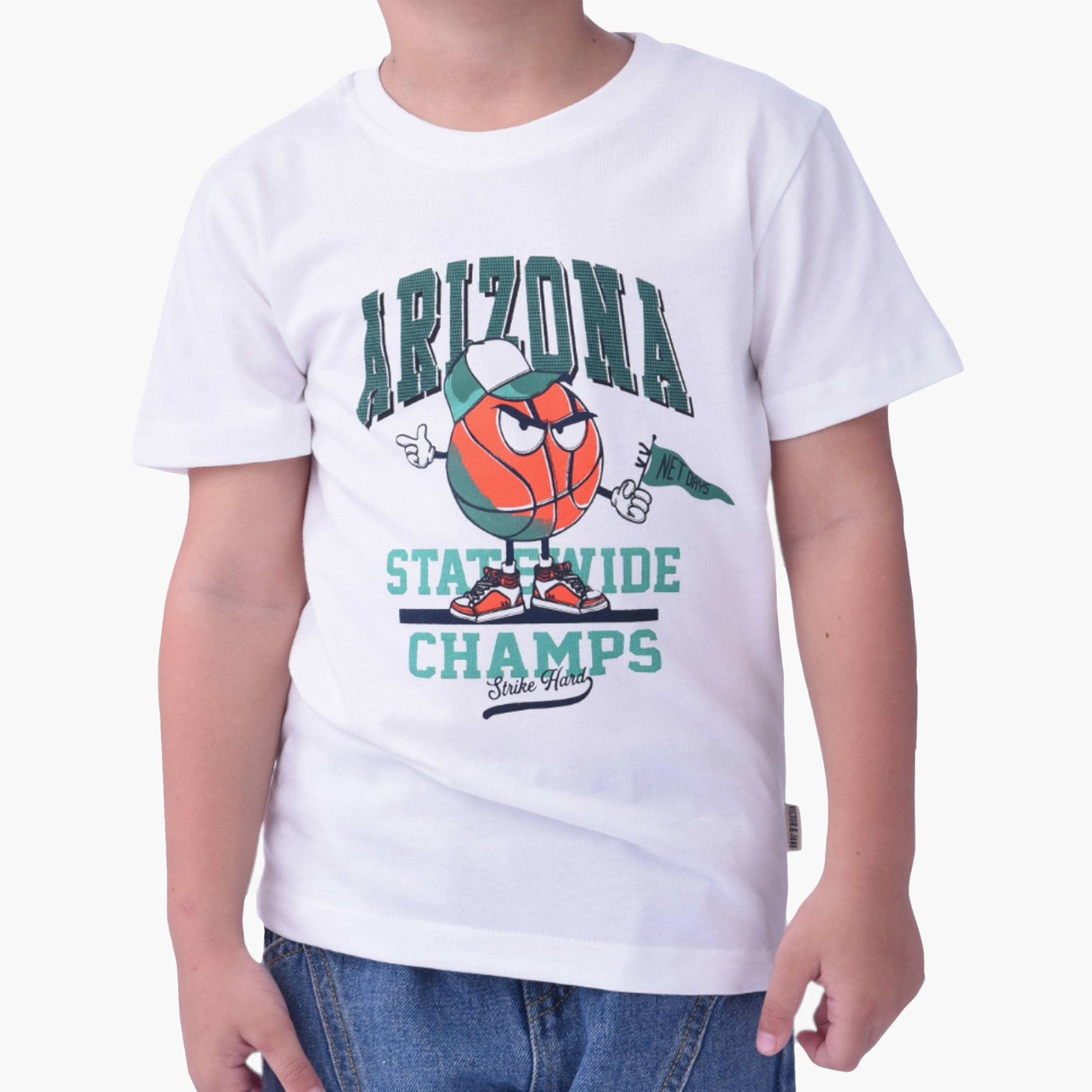 تي شيرت بطبعة فيكتور آند جين - عاجي-boys-clothing-tshirtsandpolos-image-2