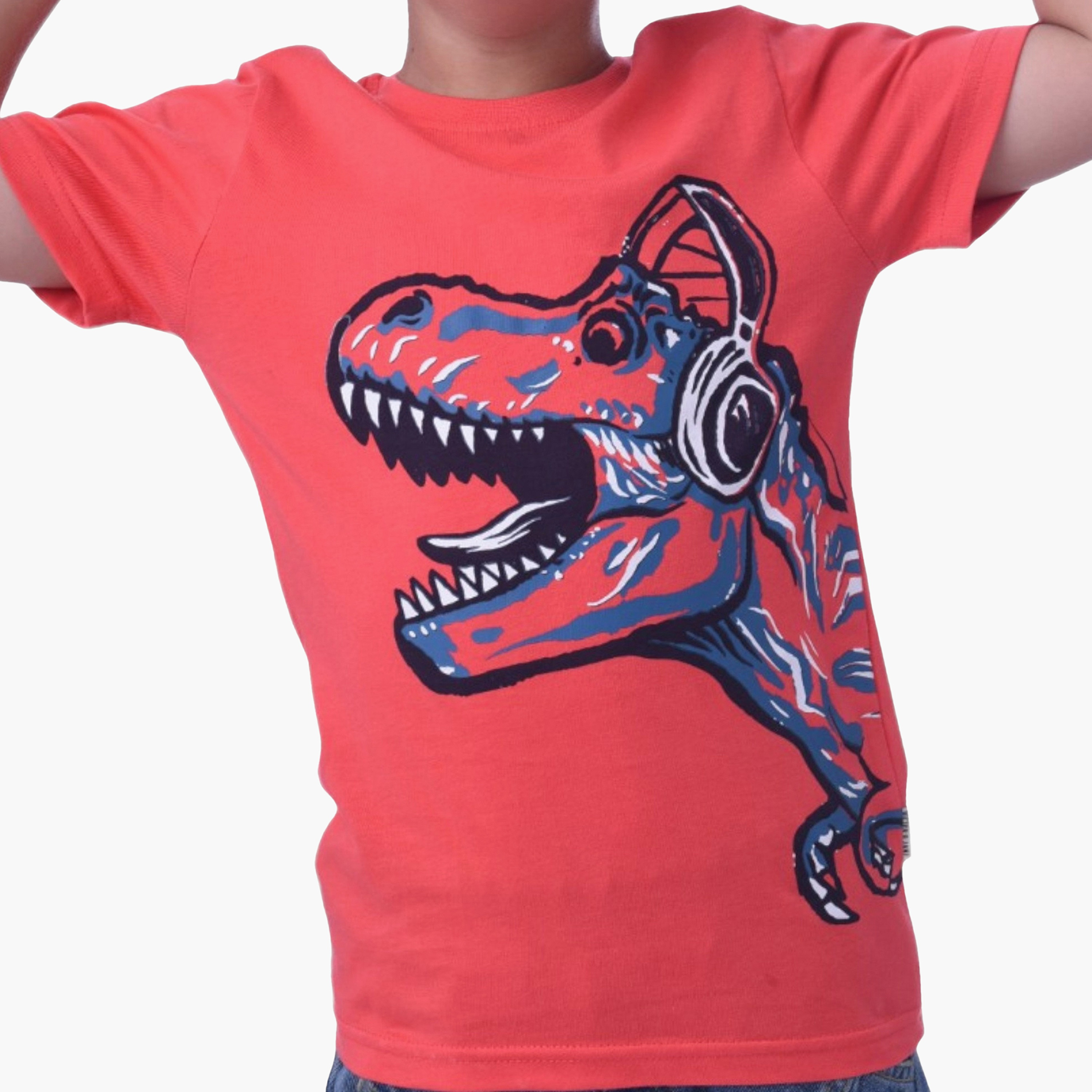تي شيرت بطبعة فيكتور آند جين تي ريكس - مرجاني-boys-clothing-tshirtsandpolos-image-2